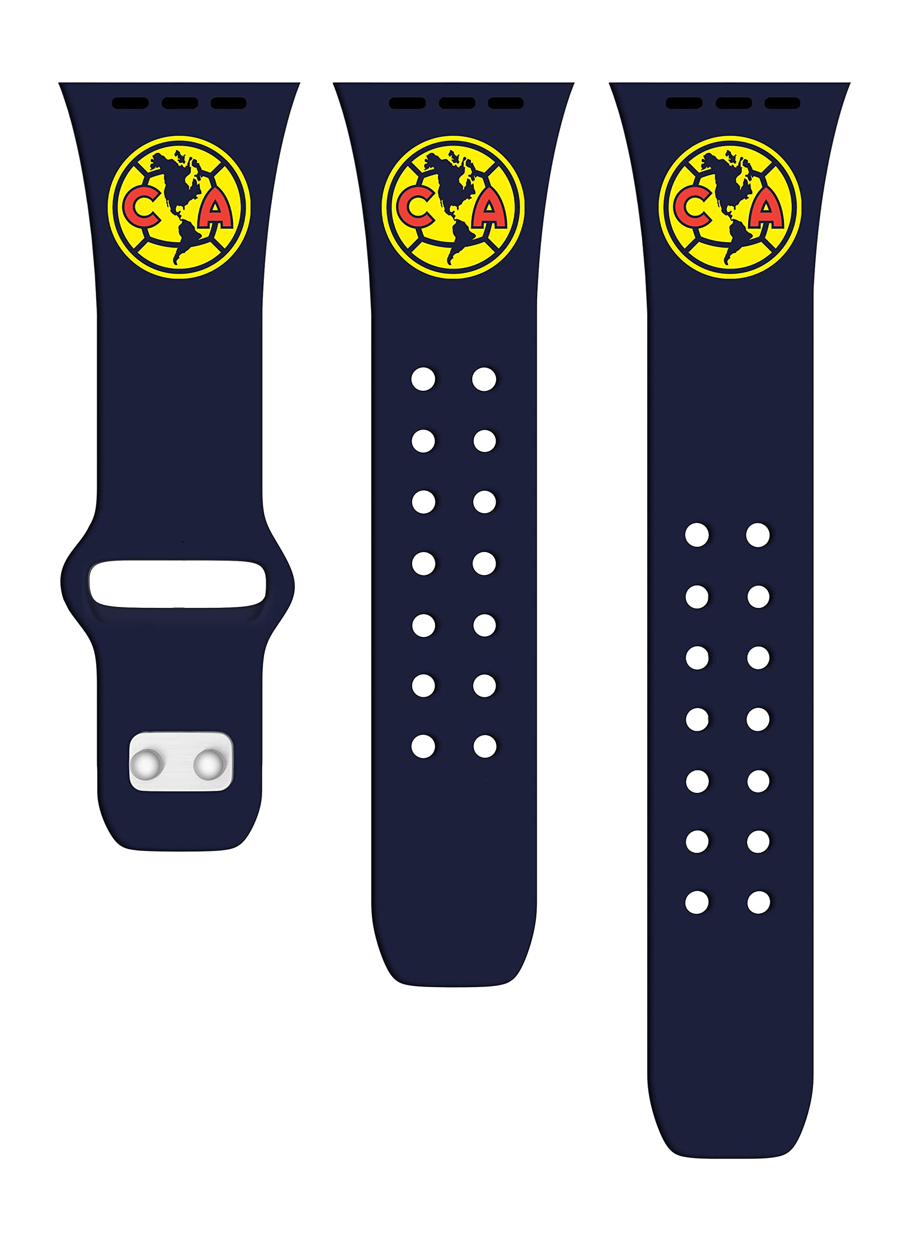 Affinity Bands Club America Silicone Sport Band for Apple Watch - Durable, Comfortable & Sweatproof Fitness Tracker Accessory - Perfect for Running, Gym Workouts & Outdoor Activities
