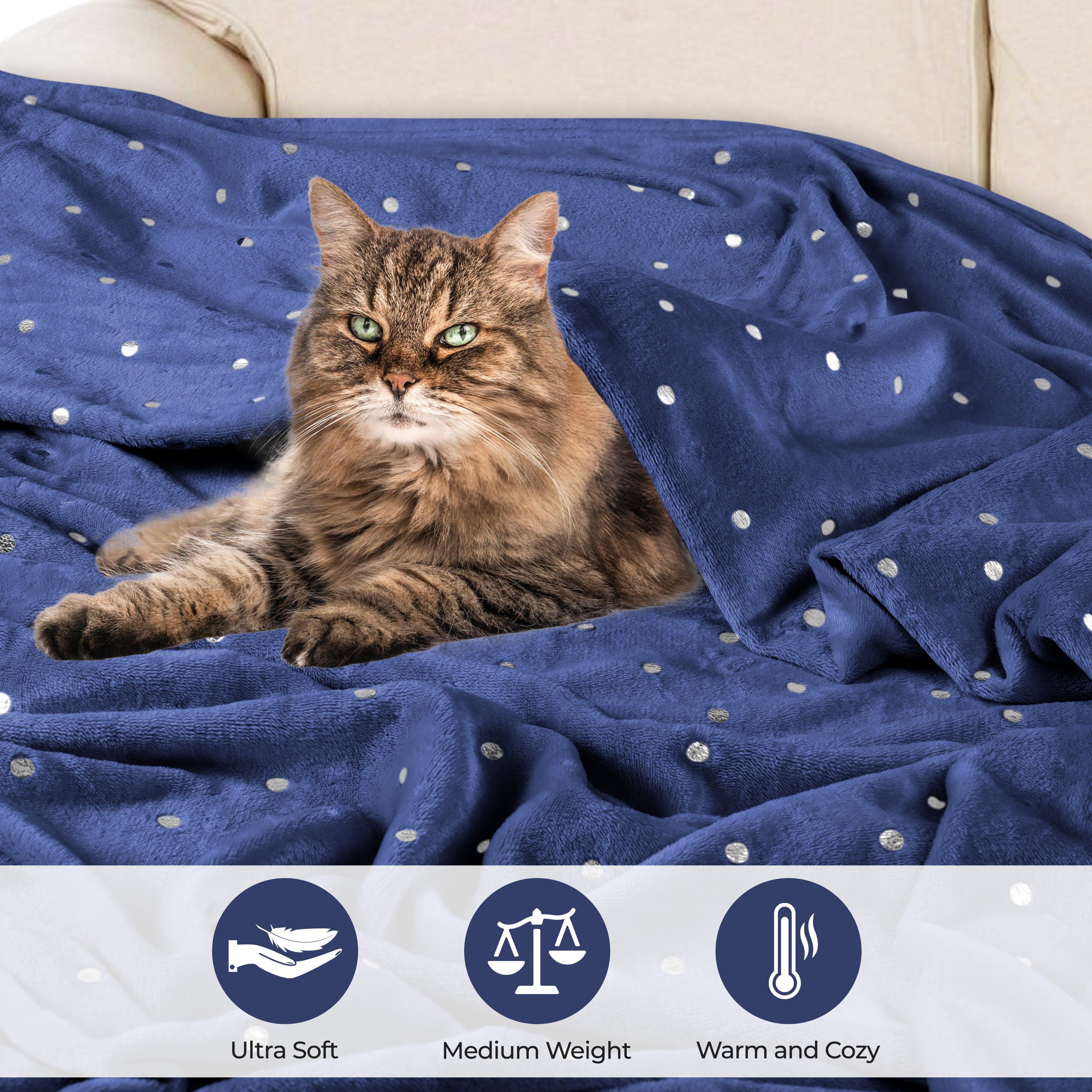 CozySoft Fleece Plush Blanket - Medium Weight, Ultra Soft & Fluffy - Perfect for Sofa, Bed, Couch & Home Decor - Warm Throw Blanket for Winter, Gifts & Cozy Nights