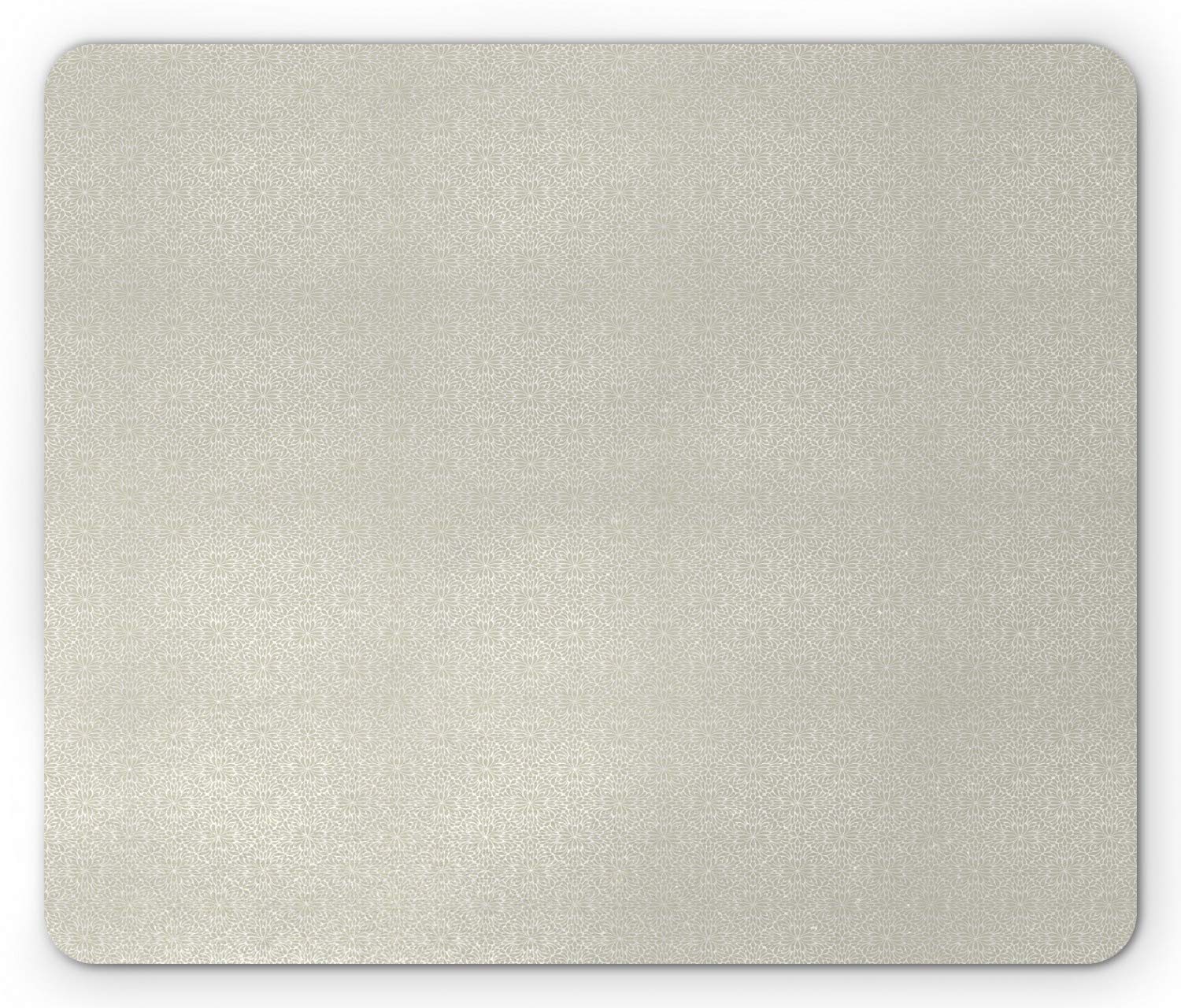 Ambesonne Grey Damask Mouse Pad with Leafy Lattice Design - Non-Slip Rubber Base, Standard Size Rectangle Mousepad (Grey/Yellow/White) - Perfect for Office, Gaming & Home Computer Workstations