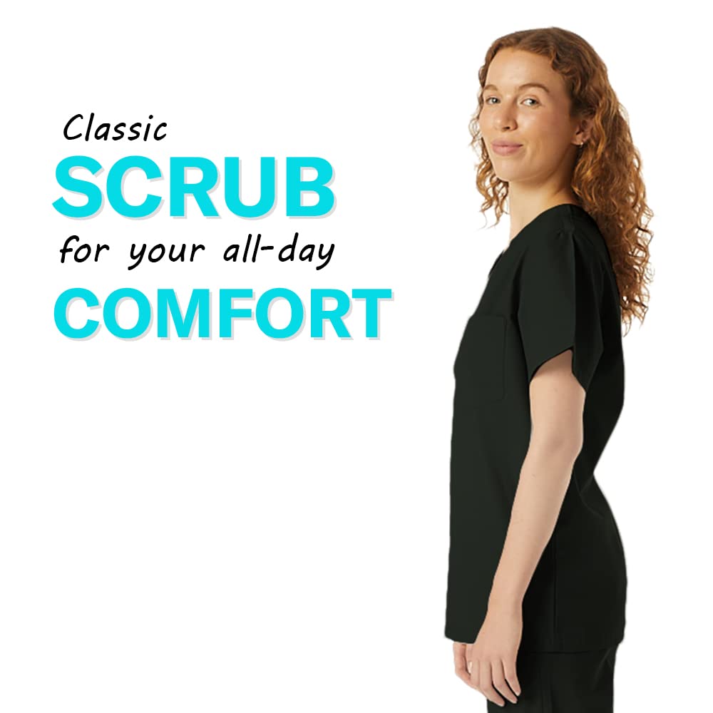 Premium Unisex V-Neck Scrub Top for Doctors & Nurses - Comfortable Medical Workwear for Hospital, Lab & Yoga | Ideal for Healthcare Professionals & Clinical Settings