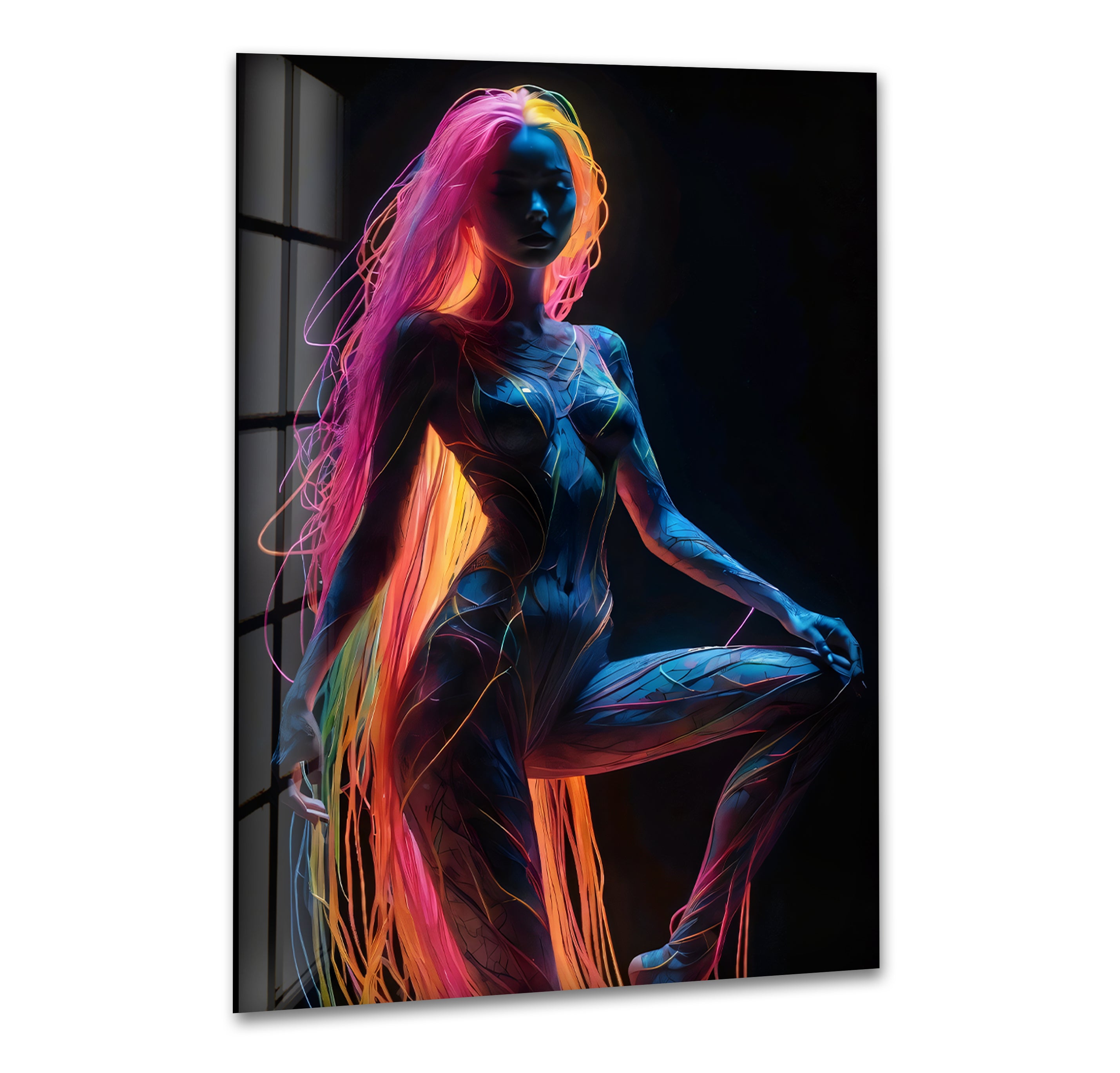 Vibrant Stained Glass Wall Art for Women - Elegant Home Decor & Unique Gift Idea for Bedroom, Living Room, or Office