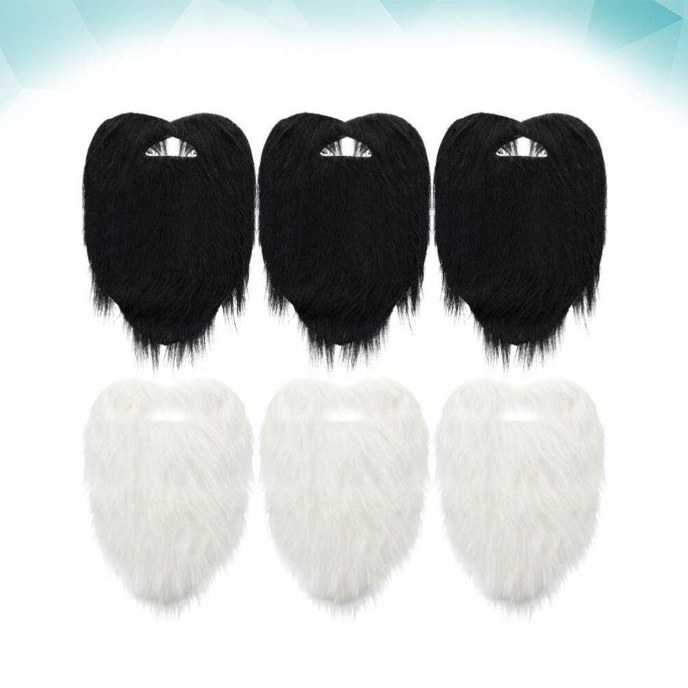 Amosfun Fake Mustaches - 6 Pack Costume Mustaches for Halloween, Masquerade Parties & Performances | Fun Dress-Up Accessories for Cosplay & Themed Events