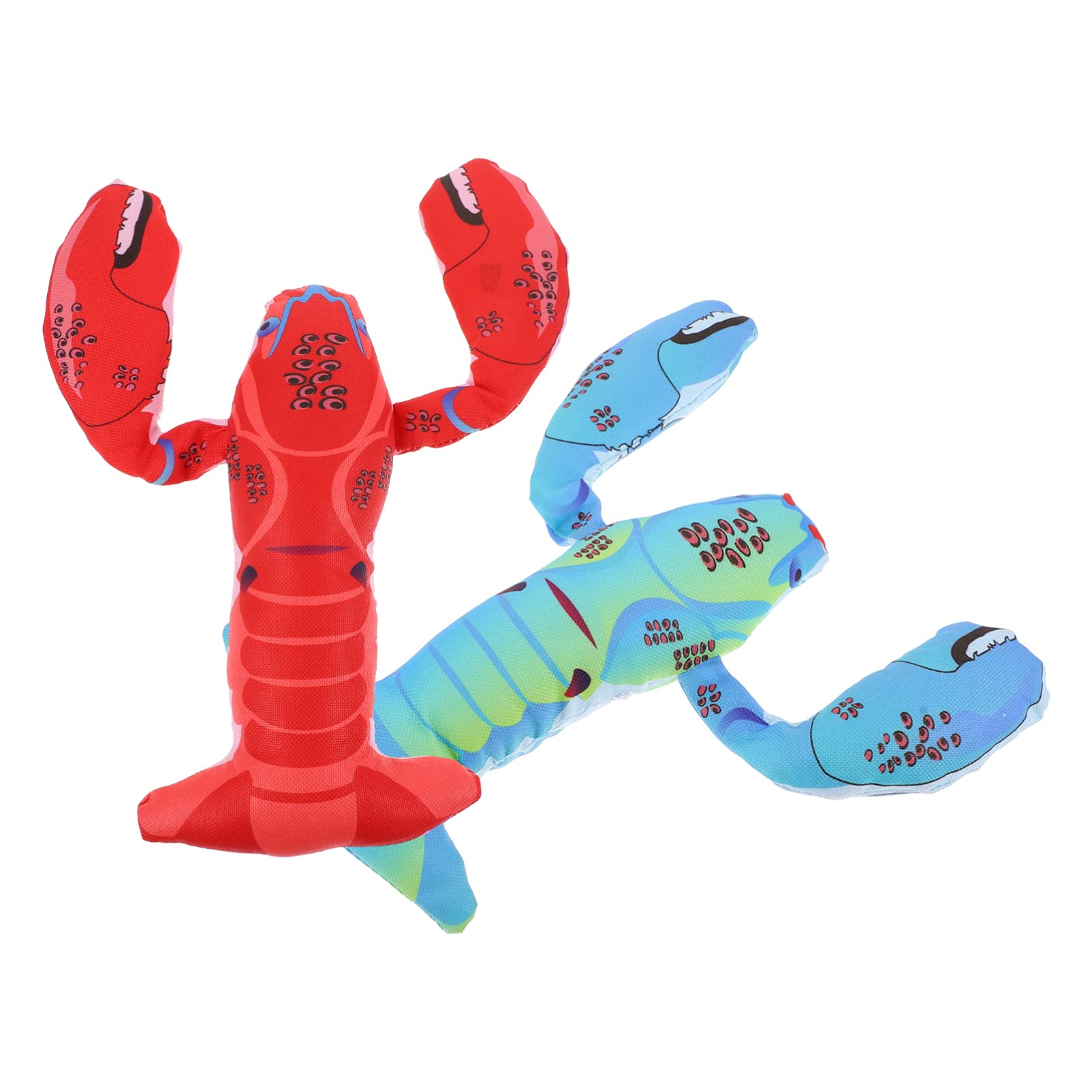 Balacoo 2-Pack Dog Chew Toys - Plush Stuffed Lobster Squeaky Interactive Pet Toys for Small Dogs, Puppies & Cats | Durable Chewing & Playtime Fun for Indoor & Outdoor Use