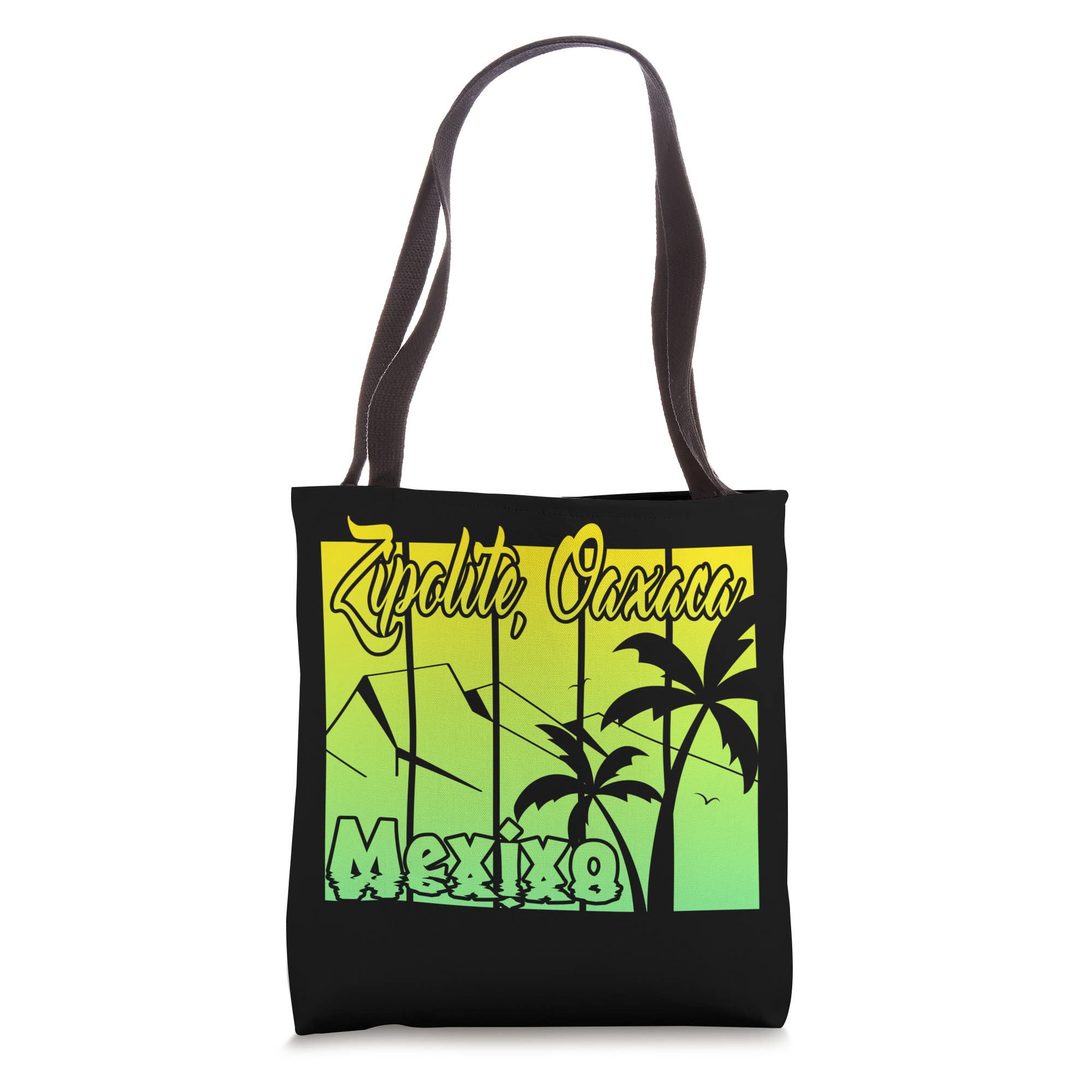 Stylish Zipolite Oaxaca Tote Bag - Eco-Friendly Cotton Beach Bag for Women - Perfect for Travel, Shopping & Beach Day Essentials