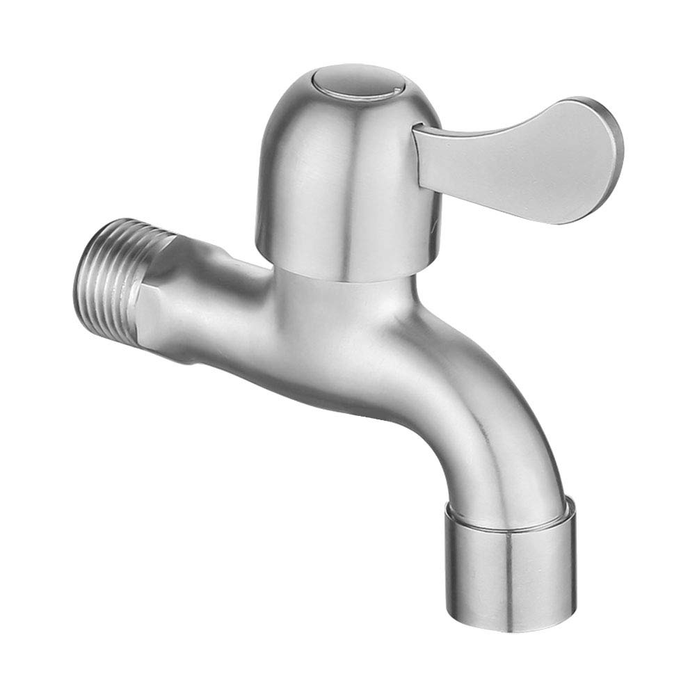 Stainless Steel 4-Point Quick Connect Washing Machine Faucet - Toilet, Balcony & Bathroom Water Tap for Home & Hotel (Silver) | Durable & Leak-Proof for Laundry, Cleaning & Outdoor Use