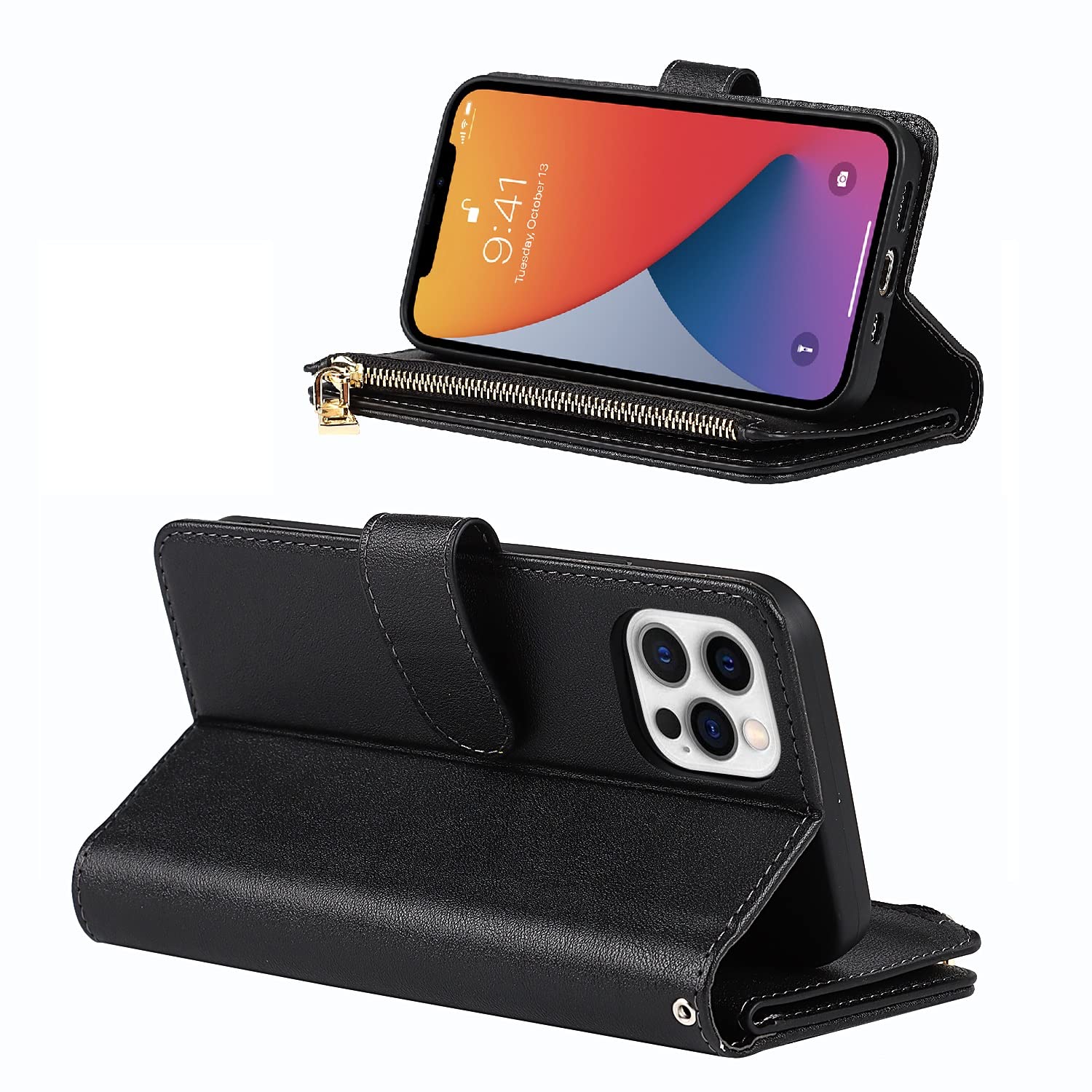 Premium Leather Wallet Case for iPhone 12 Pro (6.1