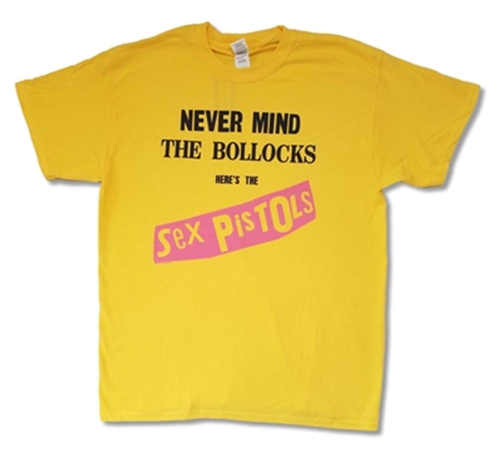 Sex Pistols 'Never Mind the Bollocks' Album Cover Yellow T-Shirt | Punk Rock Band Merch | Vintage Music Tee for Concerts & Casual Wear
