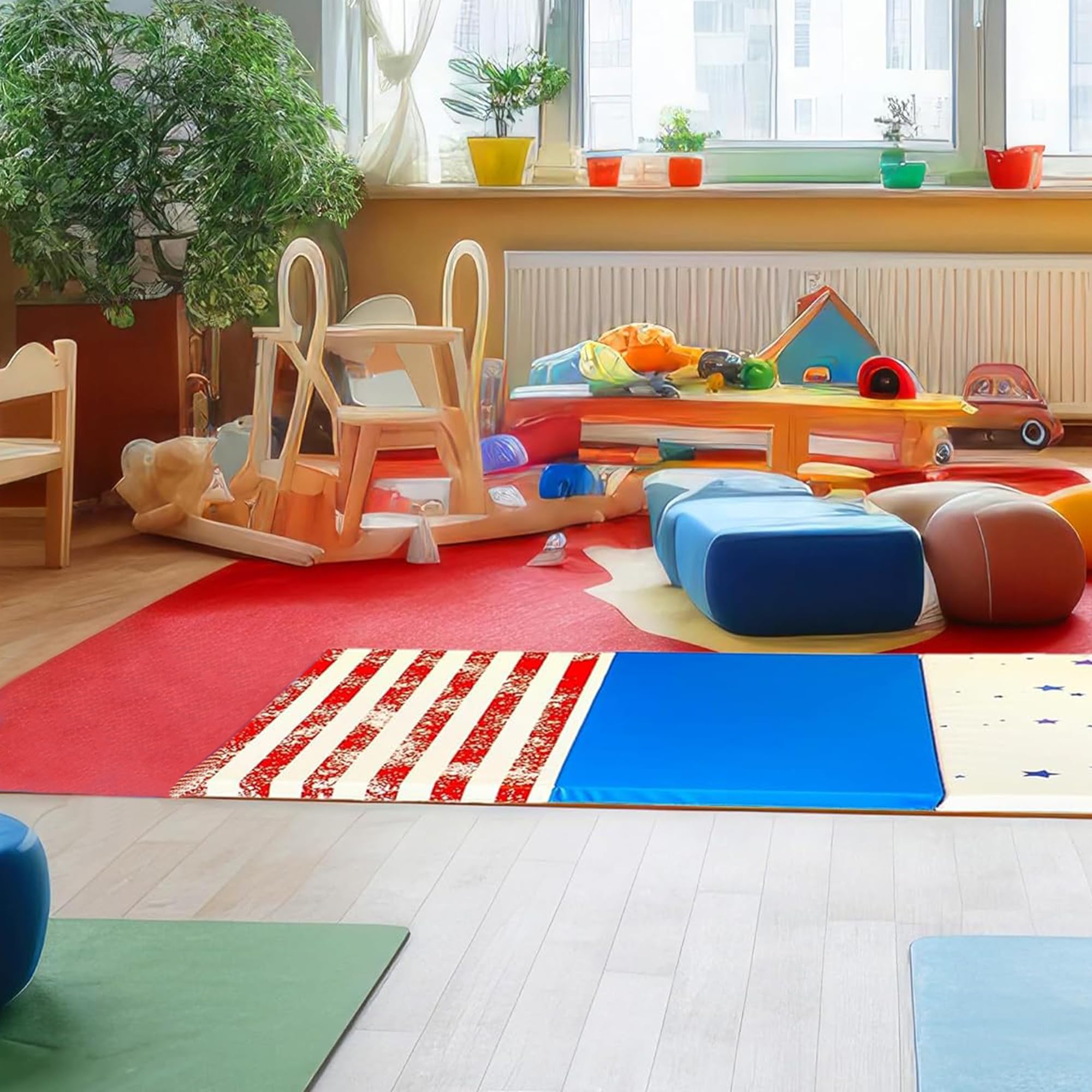 BalanceFrom Foldable Gymnastics Mat - 4ft x 8ft x 2in Thick Home Gym Floor Mat for Yoga, Tumbling, Exercise & Workout - Non-Slip Fitness Equipment for Home, Studio & Gym Use