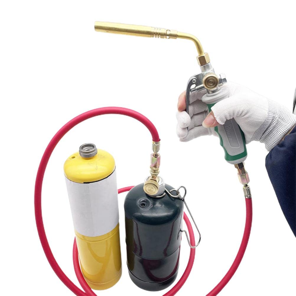 Professional Welding Torch Kit with 1.5m Hose - Compatible with MAPP Gas Cylinders for Metal Fabrication, DIY Projects & Home Repairs