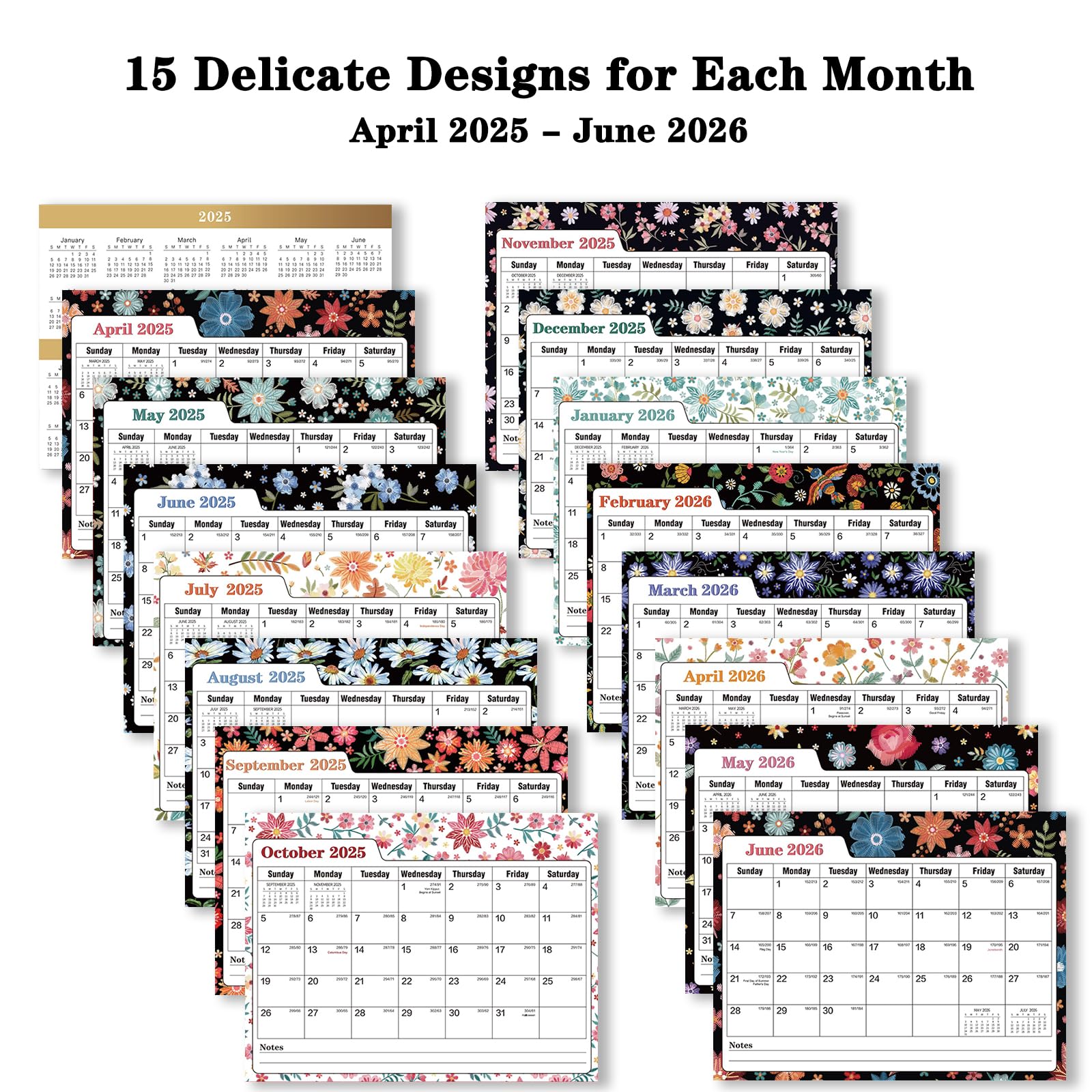 2025-2026 Small Standing Desk Calendar | 8