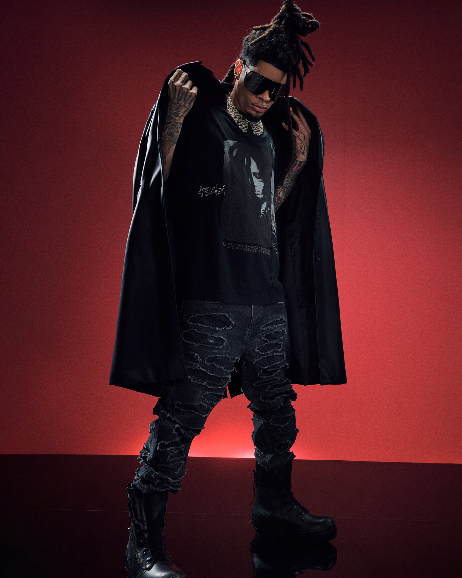 Trippie Redd Biggie SS Tee Blackout - Vintage Rap Music T-Shirt for Men - Perfect for Concerts, Streetwear & Hip Hop Fashion