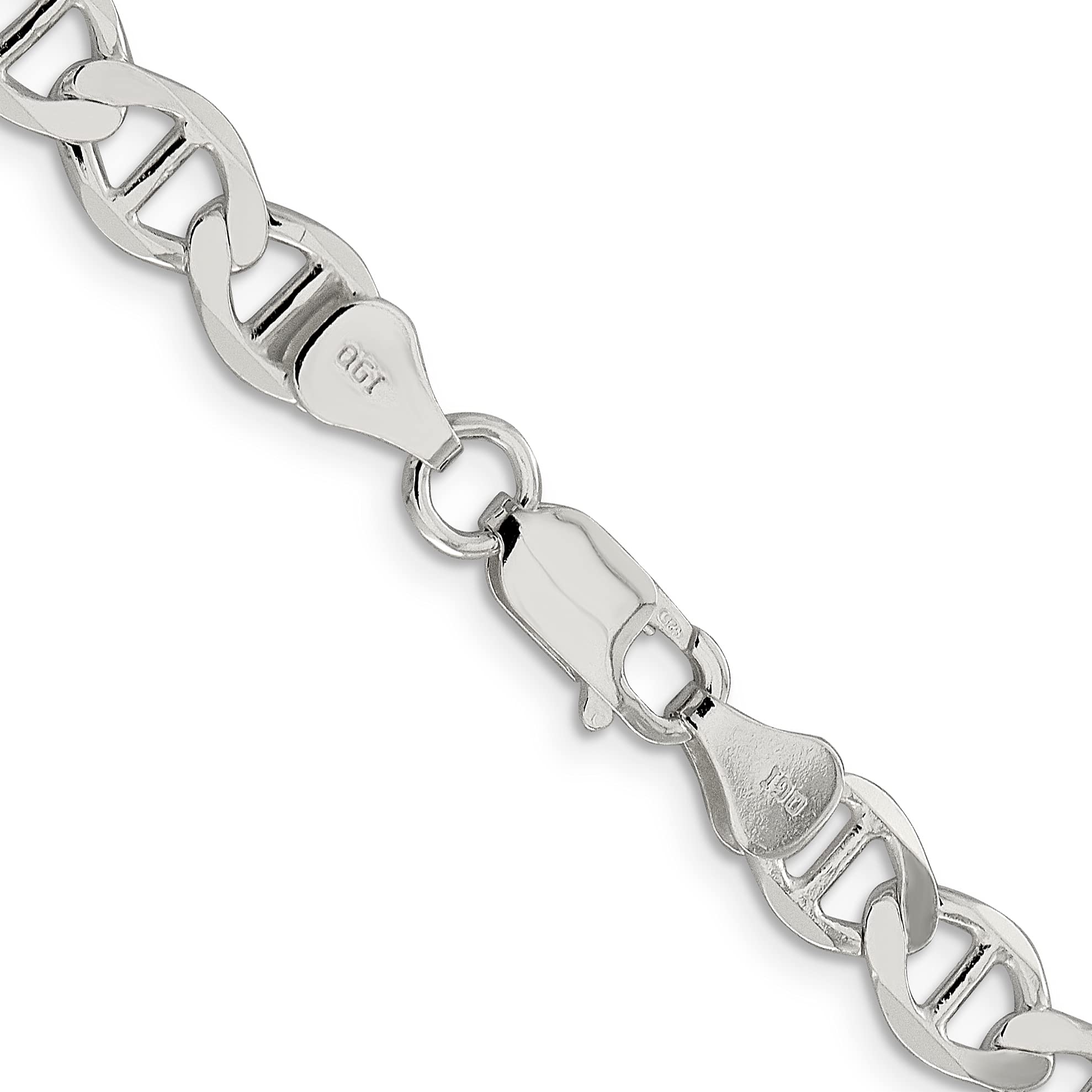 IceCarats 925 Sterling Silver 7.1mm Anchor Mariner Link Chain Necklace for Women - Durable & Elegant Jewelry Gift for Birthday, Anniversary, or Everyday Wear