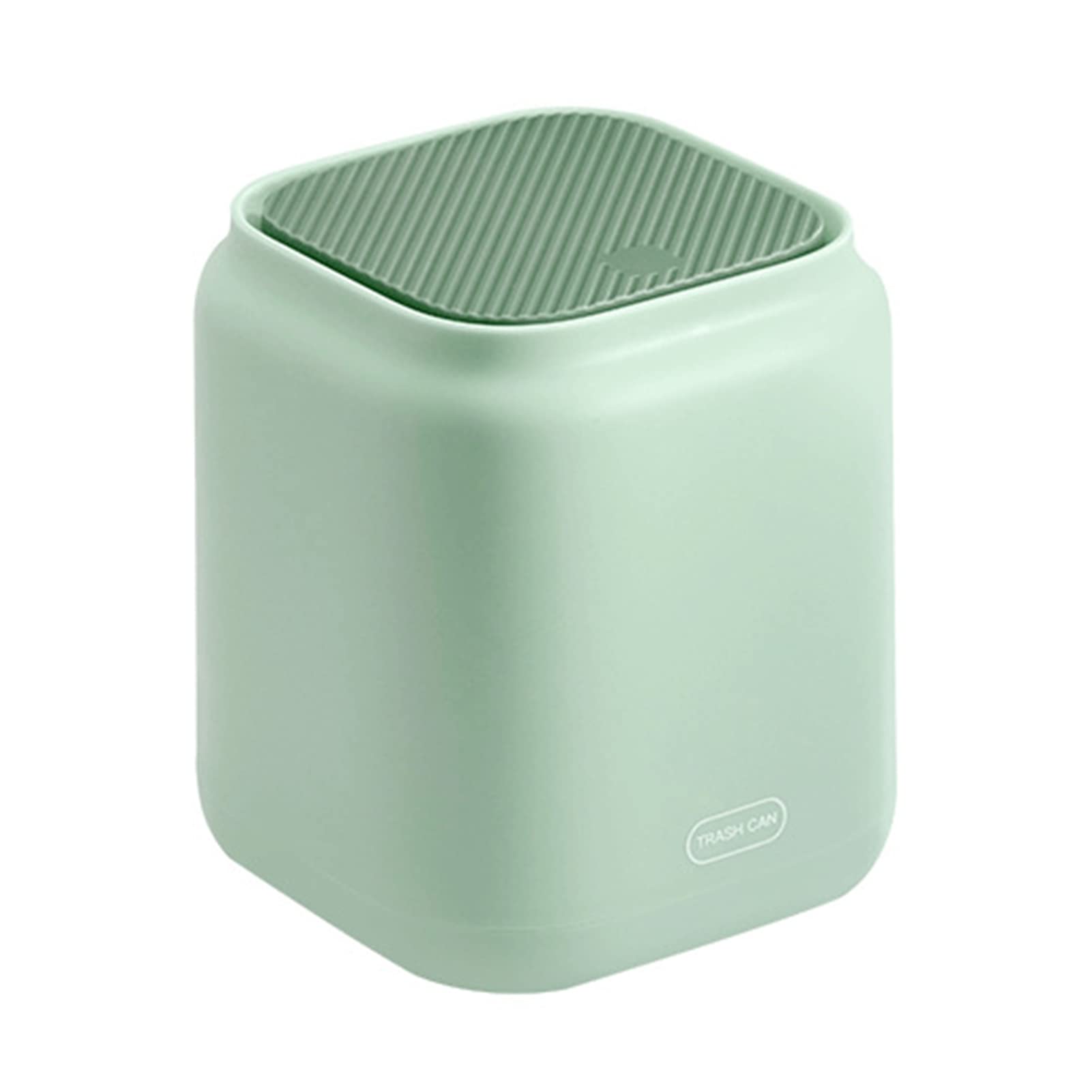 Meideli 1.2 Gallon Small Trash Can with Press Lid - Mini Waste Bin for Kitchen, Office, Desk, Bedroom & Bathroom - Nordic Style Green Garbage Can for Home & Office Use