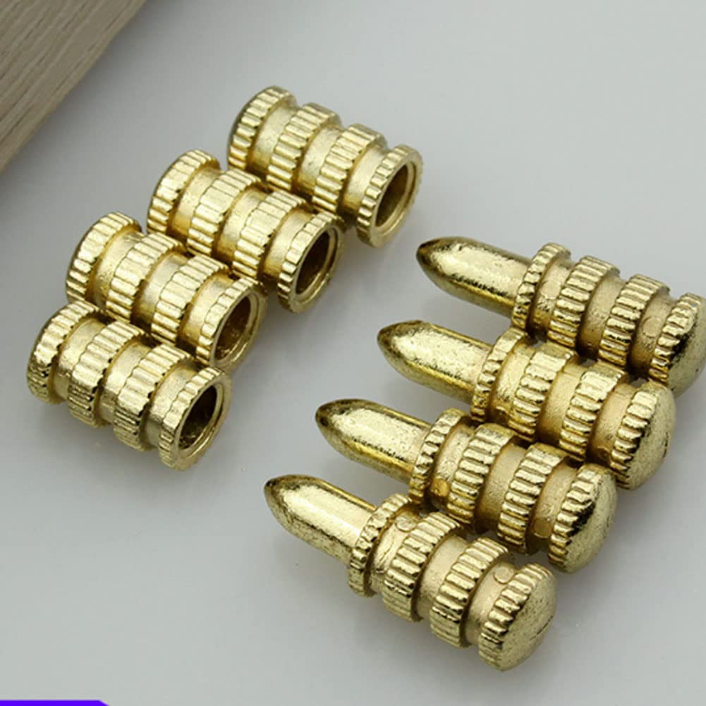 Carrittons 20-Piece Gold Table Leaf Alignment Pins - Heavy Duty Table Bolt Sleeve Connectors & Table Leaf Hardware for Dining Table Extension - Perfect for Home, Restaurant, and Event Furniture Assembly