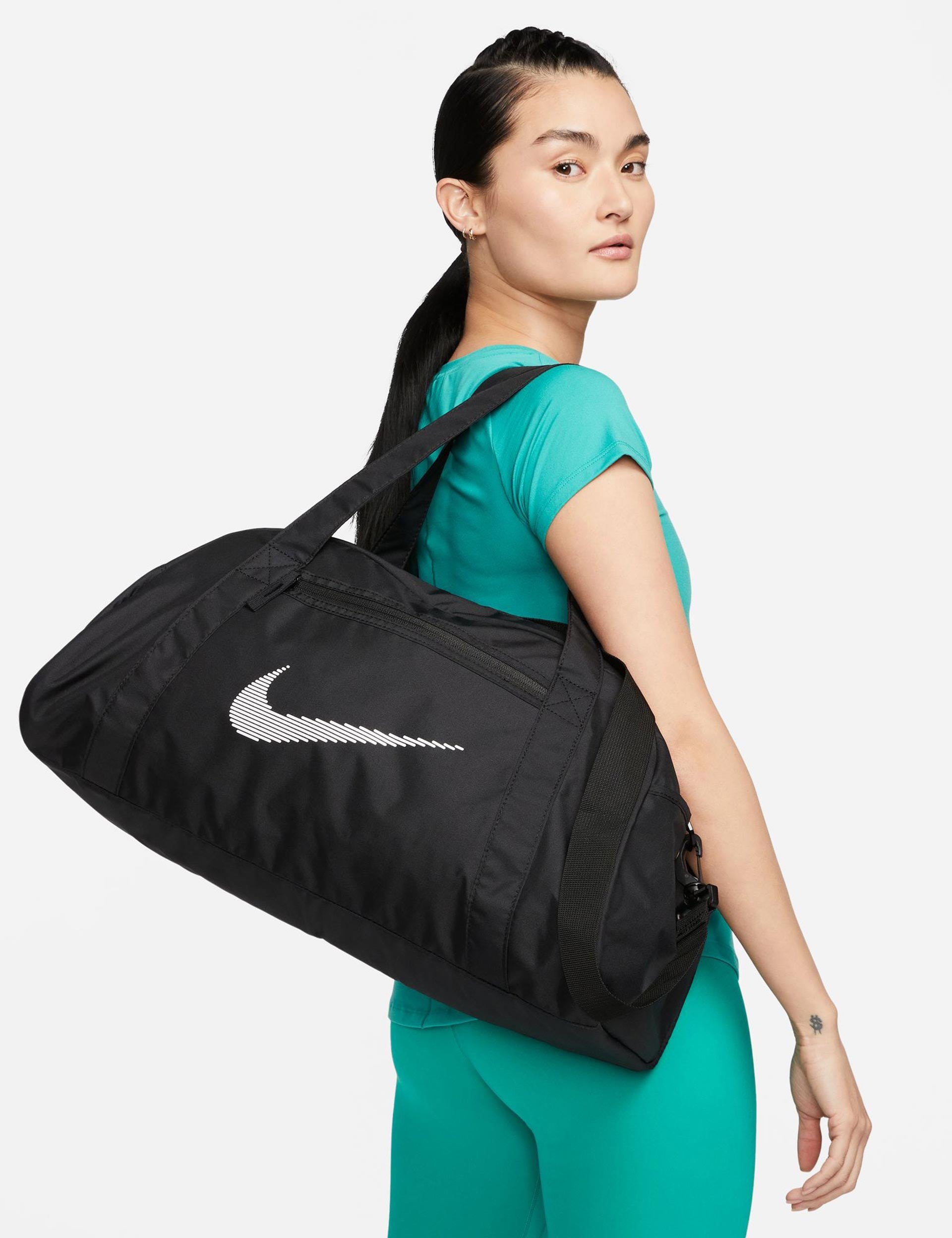 Premium Gym & Sports Duffel Bag - Waterproof Black/White Workout Bag for Men & Women - Perfect for Gym, Travel, and Sports Equipment Storage