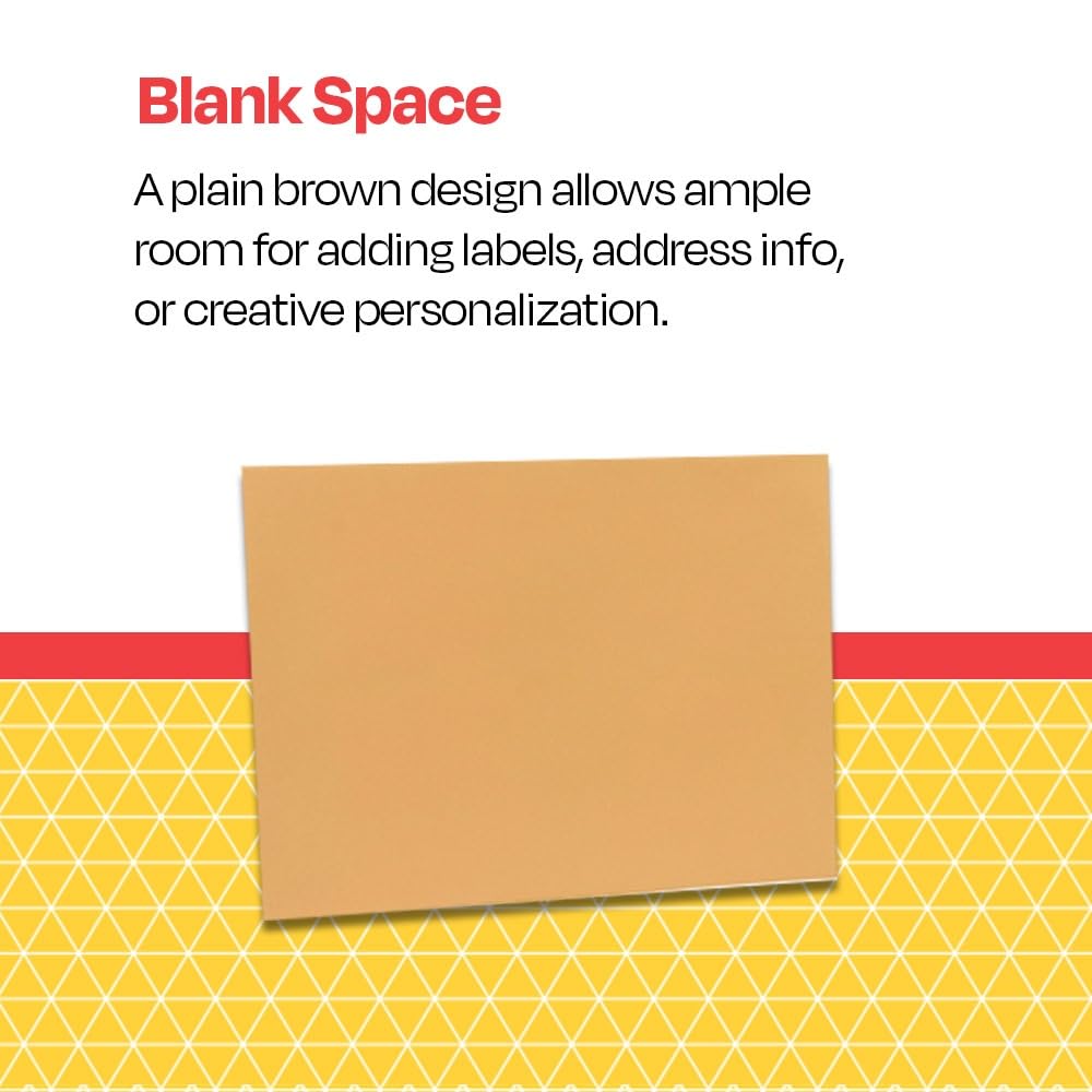 School Smart No Clasp Gummed Flap Envelopes 10x13 Inches - 250 Pack Kraft Brown Mailing Envelopes for Business, Office, School & Mailing Documents