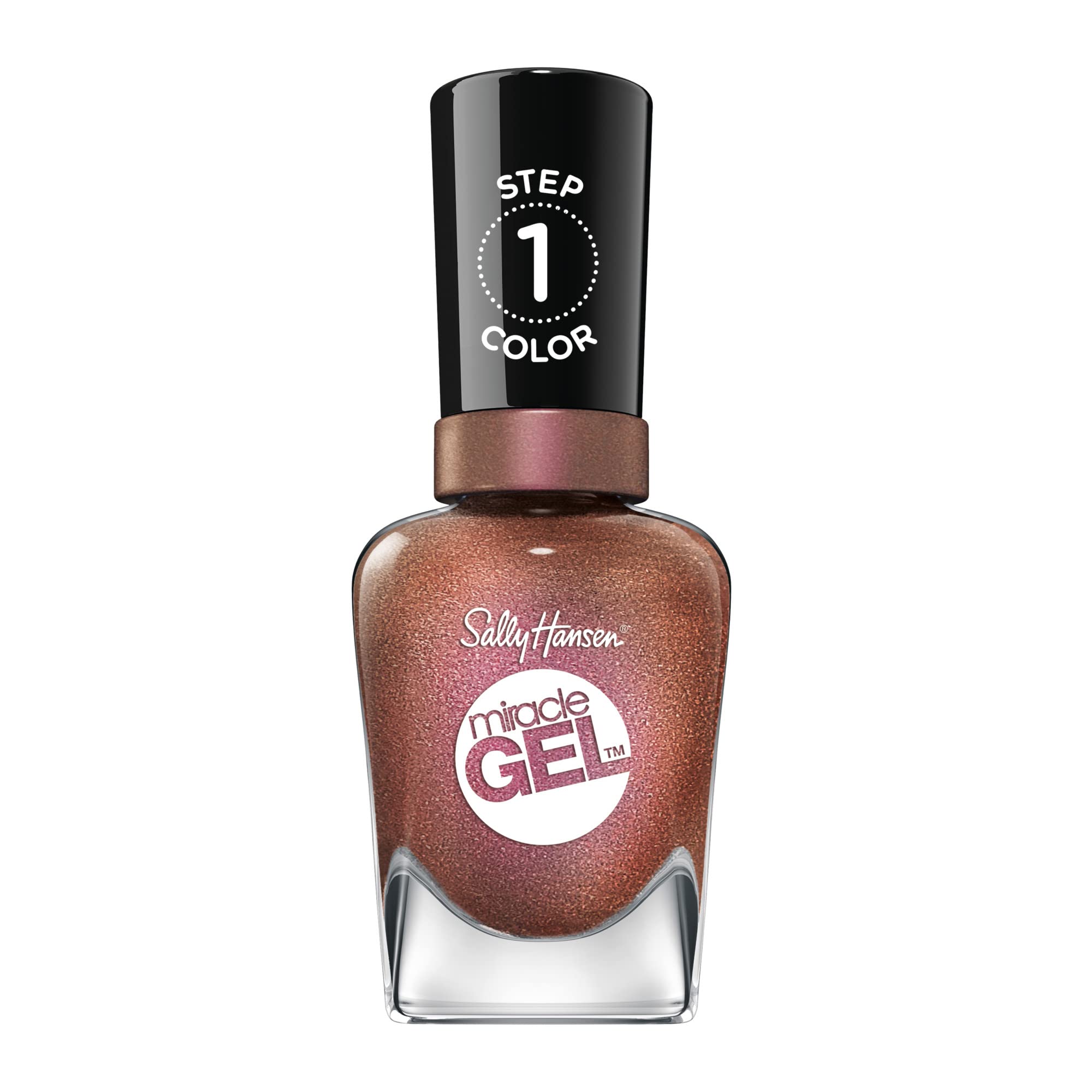 Sally Hansen Miracle Gel Shell Party Brown Nail Polish - Long Lasting Gel-Like Formula, No UV Lamp Needed - Perfect for Salon-Quality Manicures at Home, Parties & Everyday Wear