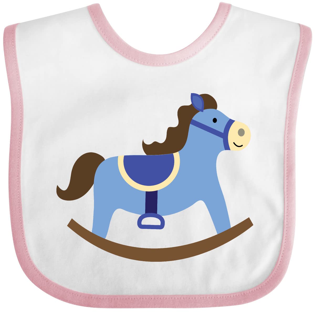 Inktastic Rocking Horse Baby Boy Bib - Soft & Absorbent Drool Bib for Infants & Toddlers - Perfect for Feeding, Teething & Everyday Use