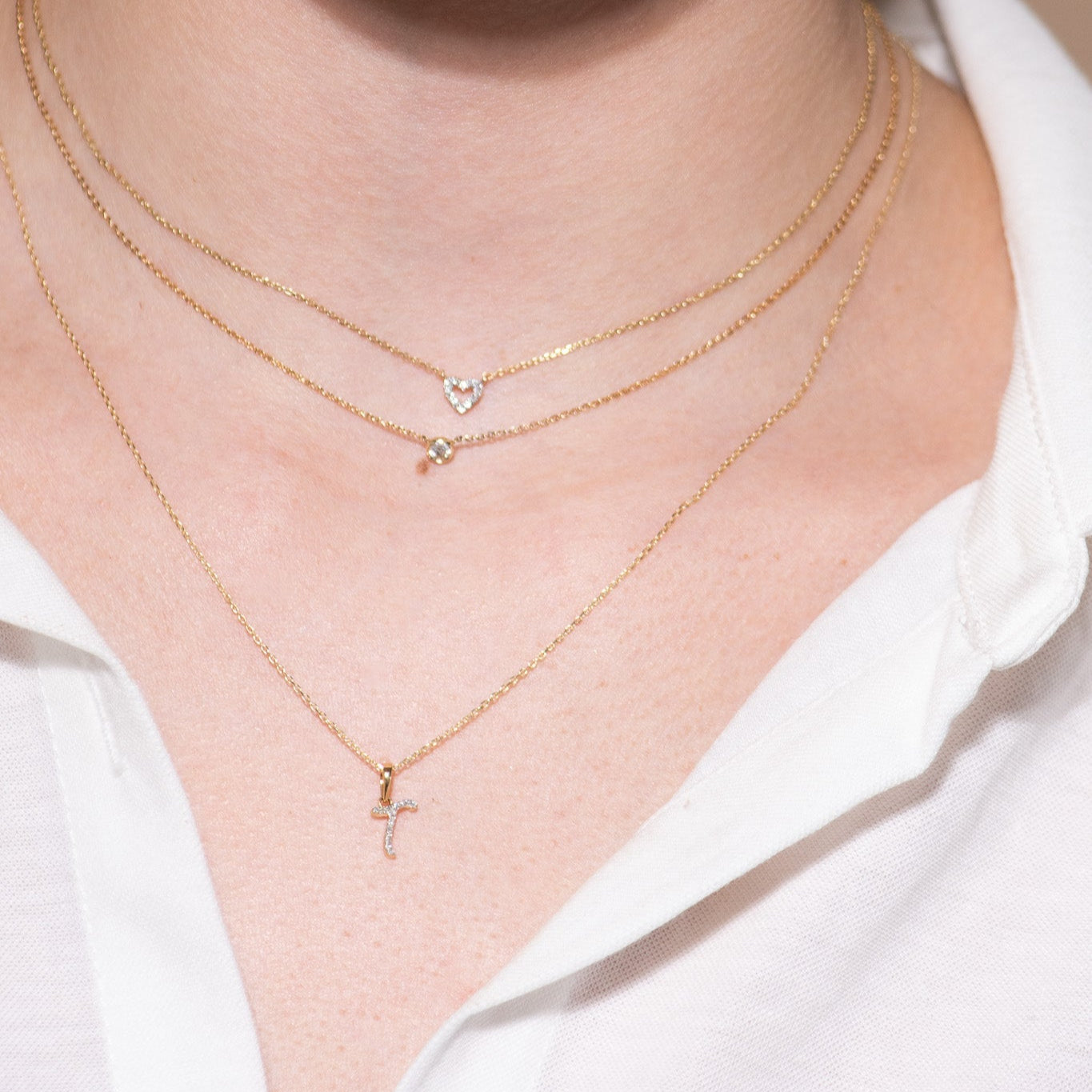 14K White Gold Cursive Diamond Initial Necklace - Personalized Name Pendant for Women, Elegant Monogram Jewelry Gift for Her | Perfect for Birthdays, Anniversaries & Special Occasions