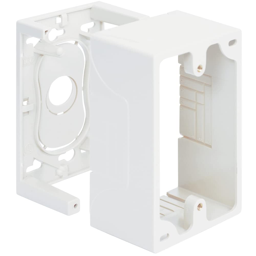 Single Gang ICC Mounting Box Junction - Electrical Wiring Enclosure for Home & Commercial Use | Easy Installation for Outlets & Switches