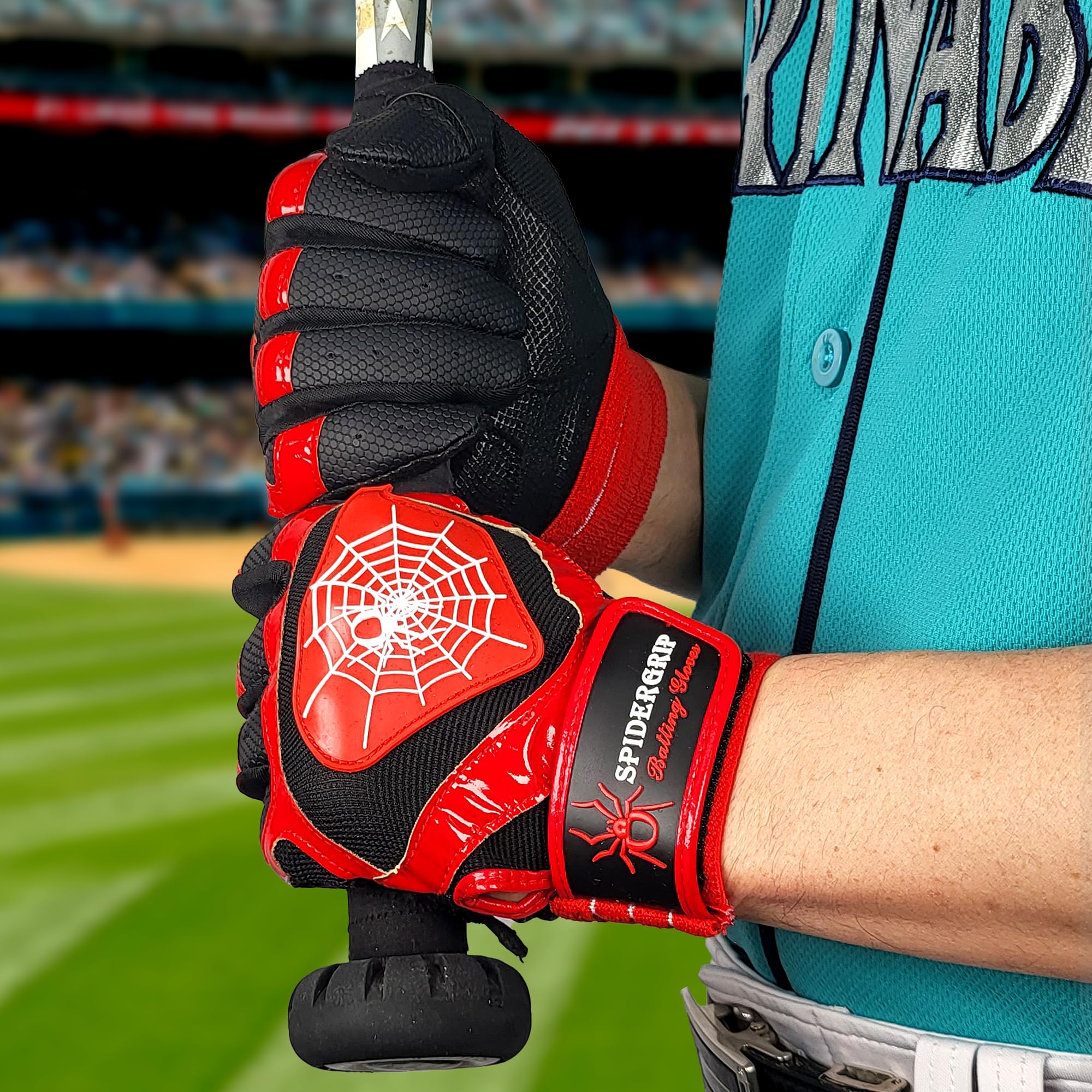 J&S Sporting Spider Grip Baseball & Softball Batting Gloves for Men & Youth - Perfect for Training, Games & Outdoor Sports Activities