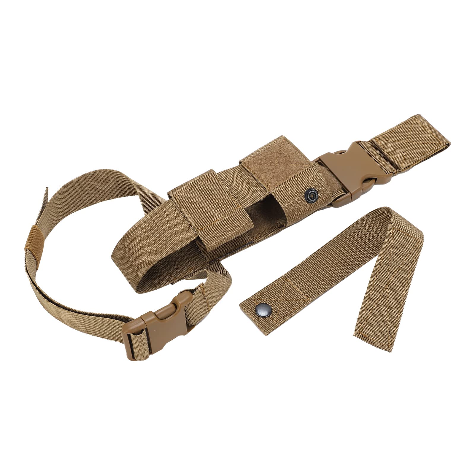 Tactical Leg Holster Bag - Windproof & Waterproof Drop Leg Pouch with Quick Release Buckle & Hook Loop for Camping, Hiking, Airsoft (Khaki) - Perfect for Outdoor Adventures & Tactical Gear Storage