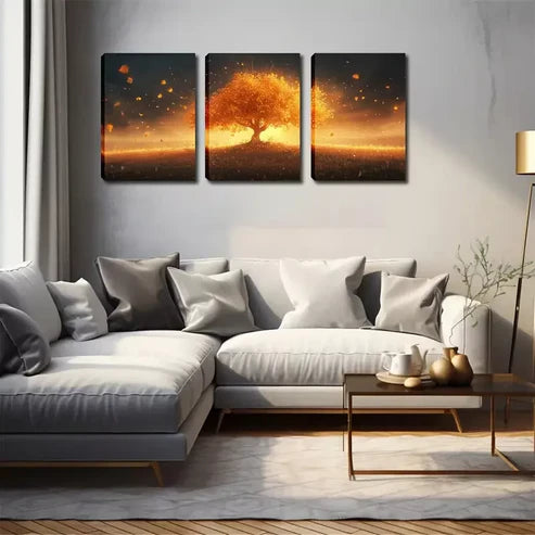 3-Piece Magical Tree Wall Art Set - Framed Canvas 60x90cm | High Quality Australian Made Print | Ready to Hang | Perfect for Living Room, Bedroom & Office Decor