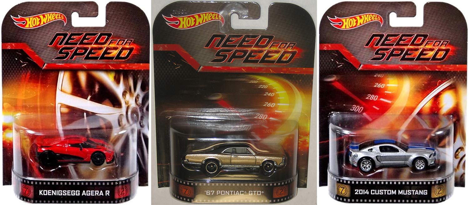 Hot Wheels Retro Need for Speed Die-Cast Car Collection - 1:64 Scale Model Toy Cars for Kids & Adults - Perfect for Racing Games, Display & Gift Giving