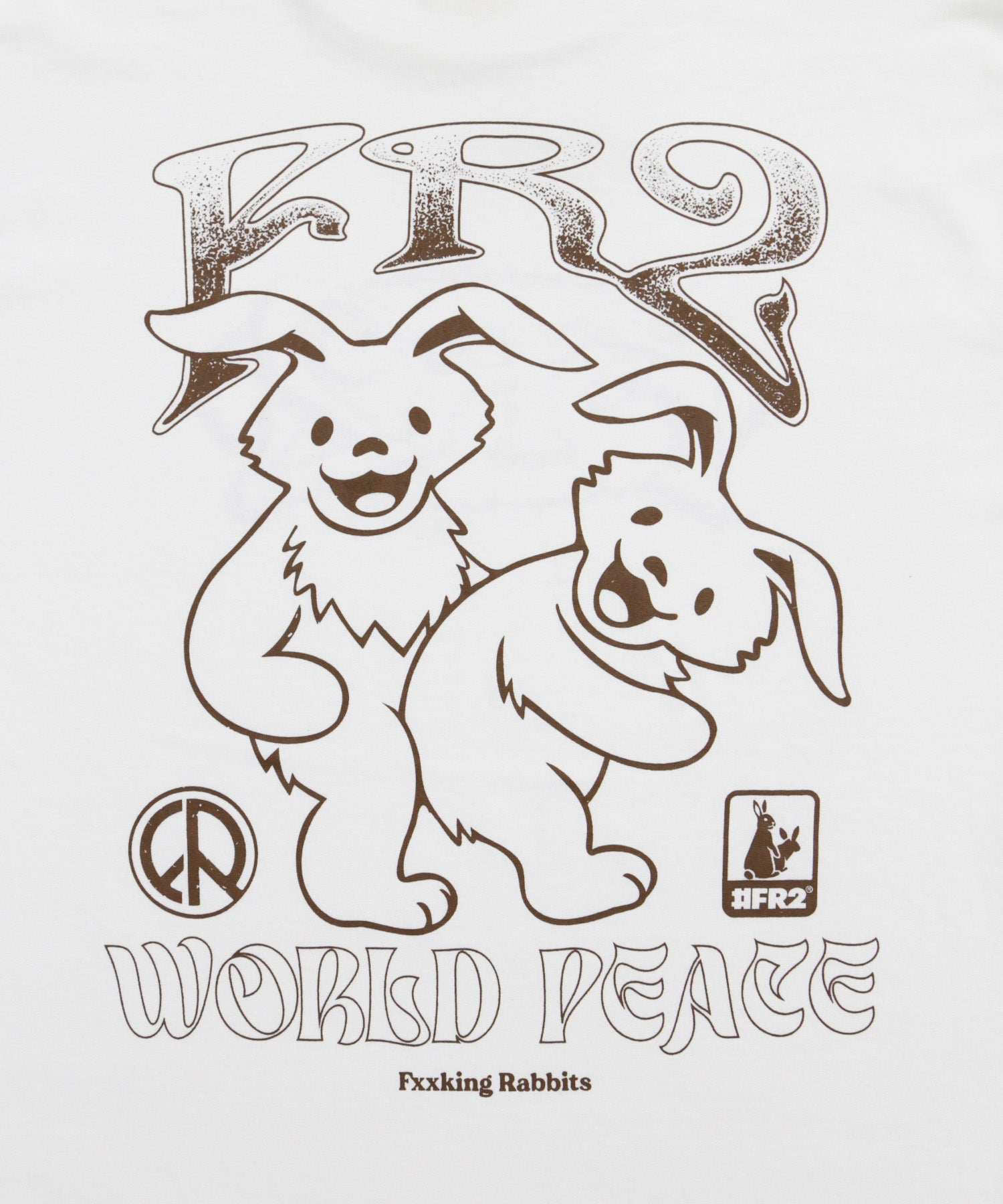FR2 WORLD PEACE Long Sleeve T-Shirt White - Casual Streetwear for Men & Women | Perfect for Everyday Wear, Parties, and Peace Activism