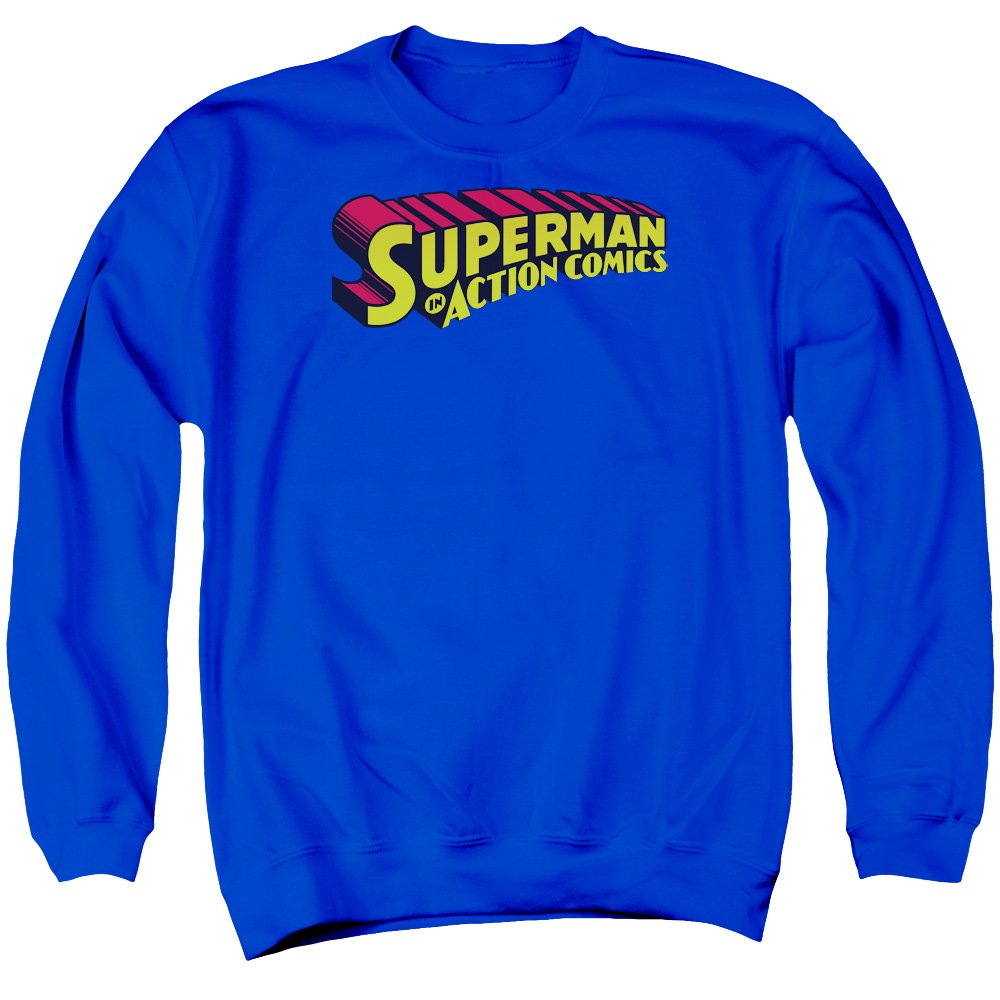 Superman Unisex Crewneck Sweatshirt for Men & Women | Soft Cotton Pullover Hoodie | Casual Streetwear & Cosplay Outfit for Comic Fans & Superhero Lovers