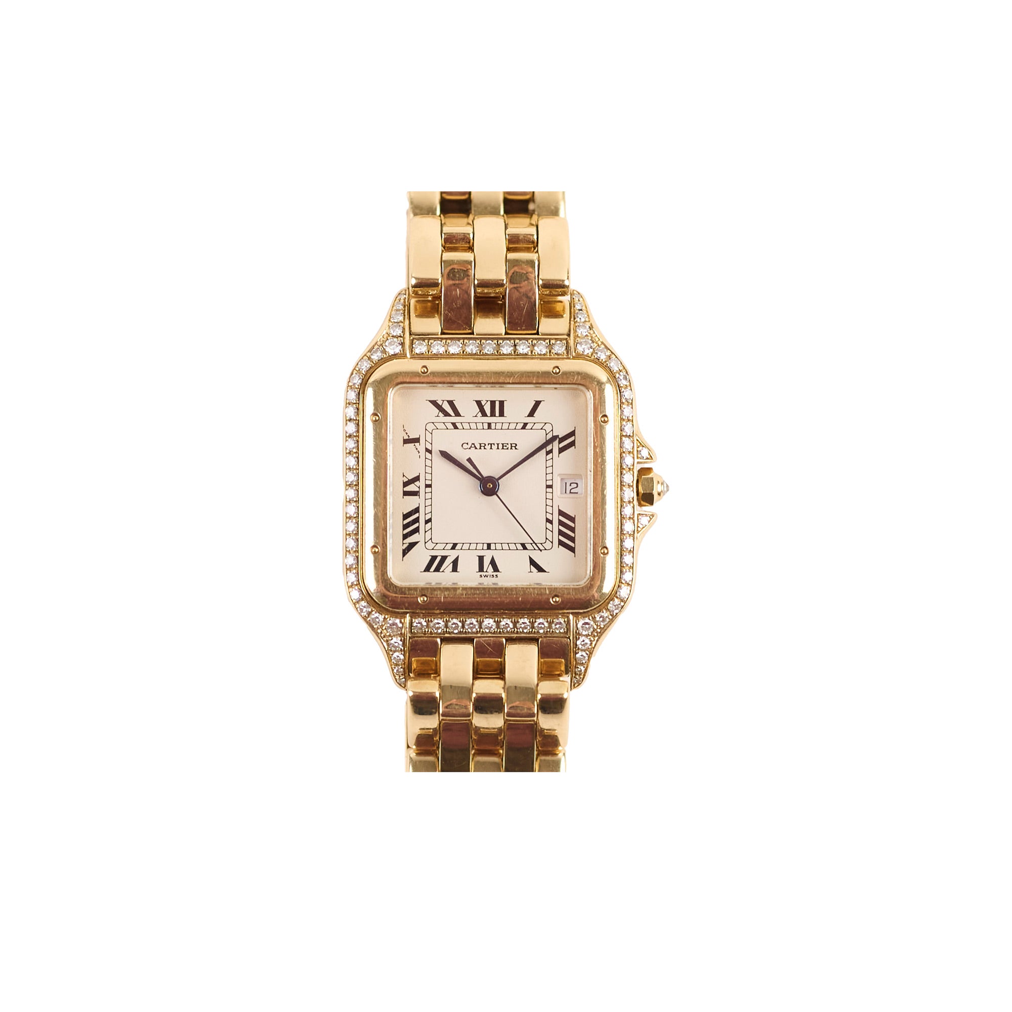 Cartier Vintage Panthère Watch - Medium Size, 18K Yellow Gold with Diamonds (Ref. 127000M) | Luxury Women's Watch for Special Occasions & Elegant Events
