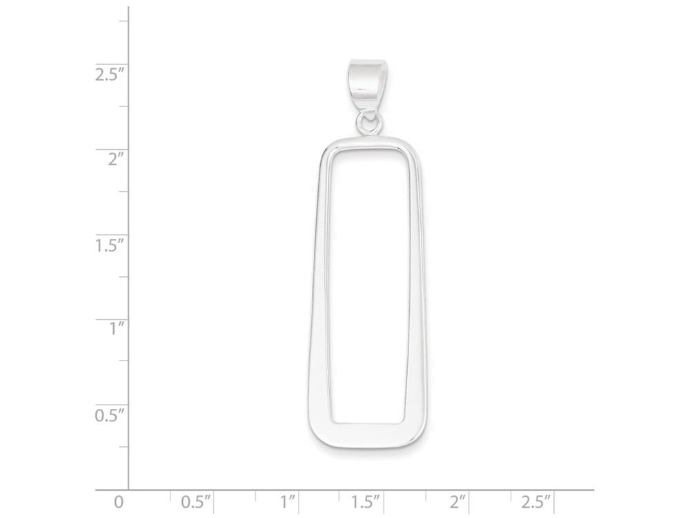 Sterling Silver Rectangle Pendant Necklace with Chain - Elegant Minimalist Jewelry for Women | Perfect for Everyday Wear, Gift Giving & Special Occasions