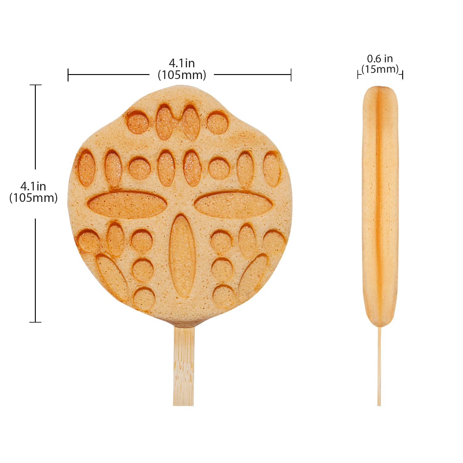ALDKitchen Nonstick Waffle Stick Maker - 4 Round-Shaped Waffles on a Stick | Perfect for Breakfast, Kids Snacks & Party Treats | Easy to Clean & Use