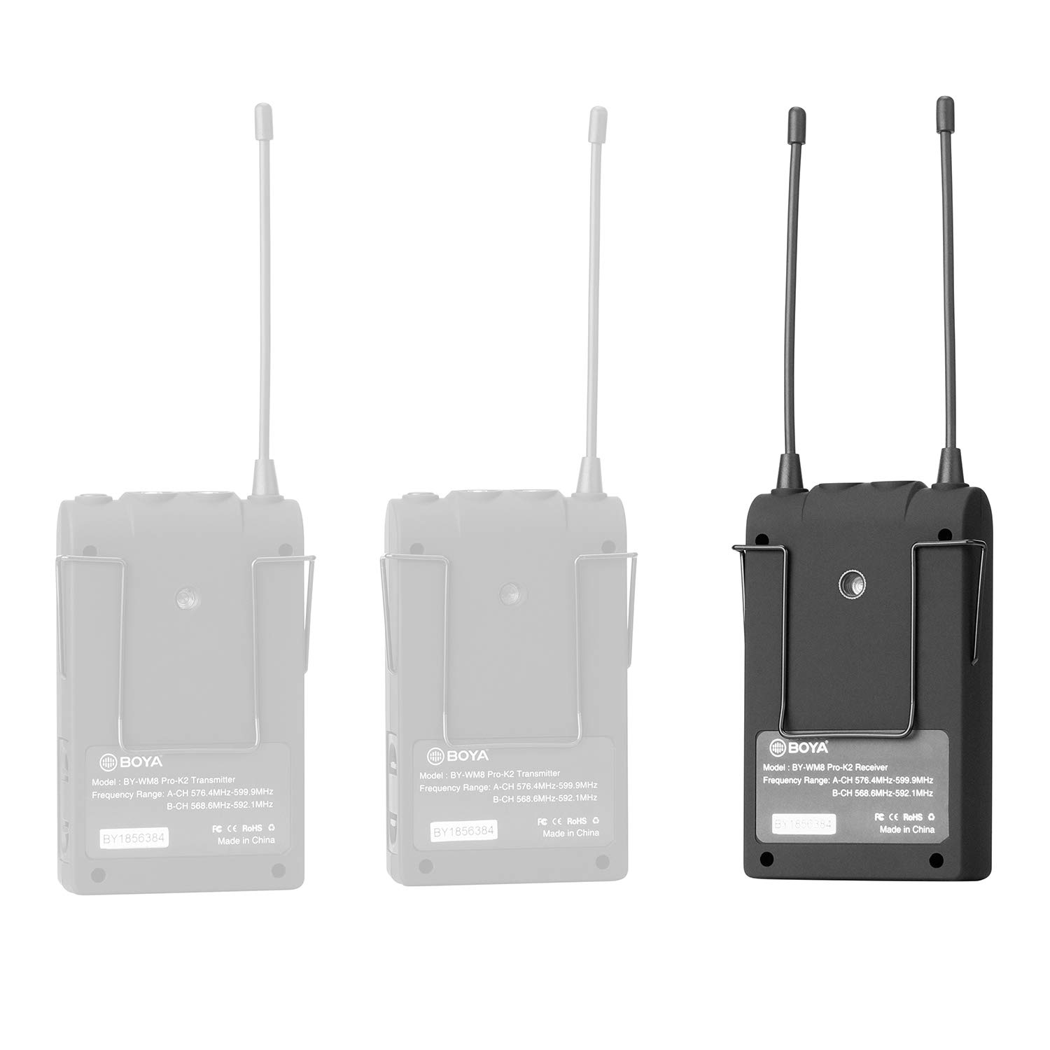 BOYA RX8 Pro Dual-Channel Wireless Lavalier Mic Receiver with 3.5mm Output & Camera Shoe Mount - Compatible with by-WM8 PRO System - Perfect for Vlogging, Interviews, and Live Streaming