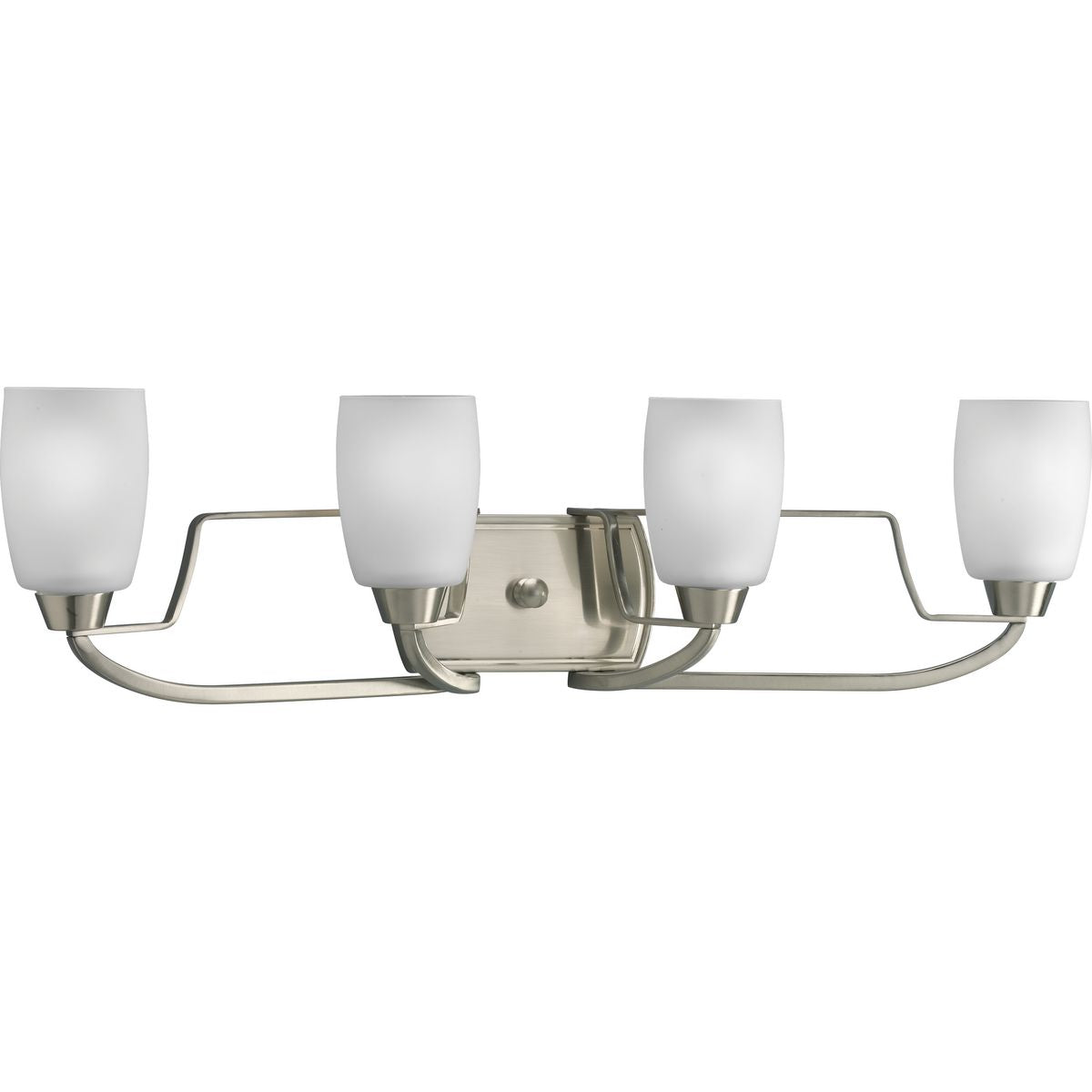 Wisten Collection 4-Light Etched Glass Bathroom Vanity Light Fixture - Perfect for Modern Bathroom, Powder Room & Dressing Room Lighting