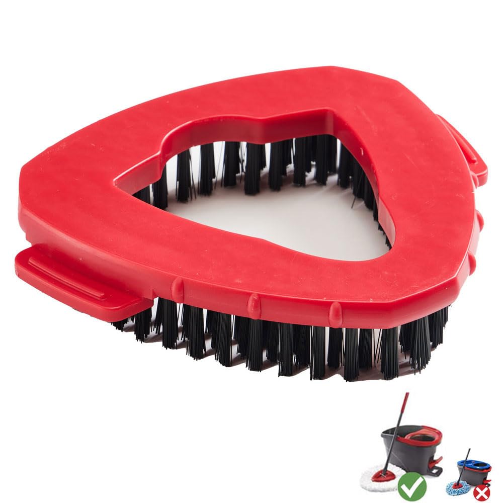 O Cedar Spin Mop Replacement Head - Triangle Scrub Brush Compatible with O Cedar EasyWring Microfiber Spin Mop & 1 Tank System - Heavy Duty Floor Cleaner for Kitchen, Bathroom, Deck & Hardwood Floors - Perfect for Deep Cleaning Grout, Tile & Vinyl Surfaces