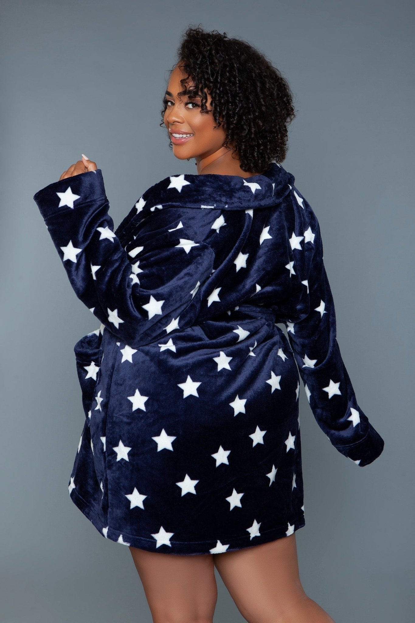 BeWicked Women's Kaylee Robe 2259 - Sexy Lingerie Robe for Women, Soft Satin Kimono with Lace Trim, Plus Size Nightwear - Perfect for Boudoir, Bridal Shower & Romantic Nights