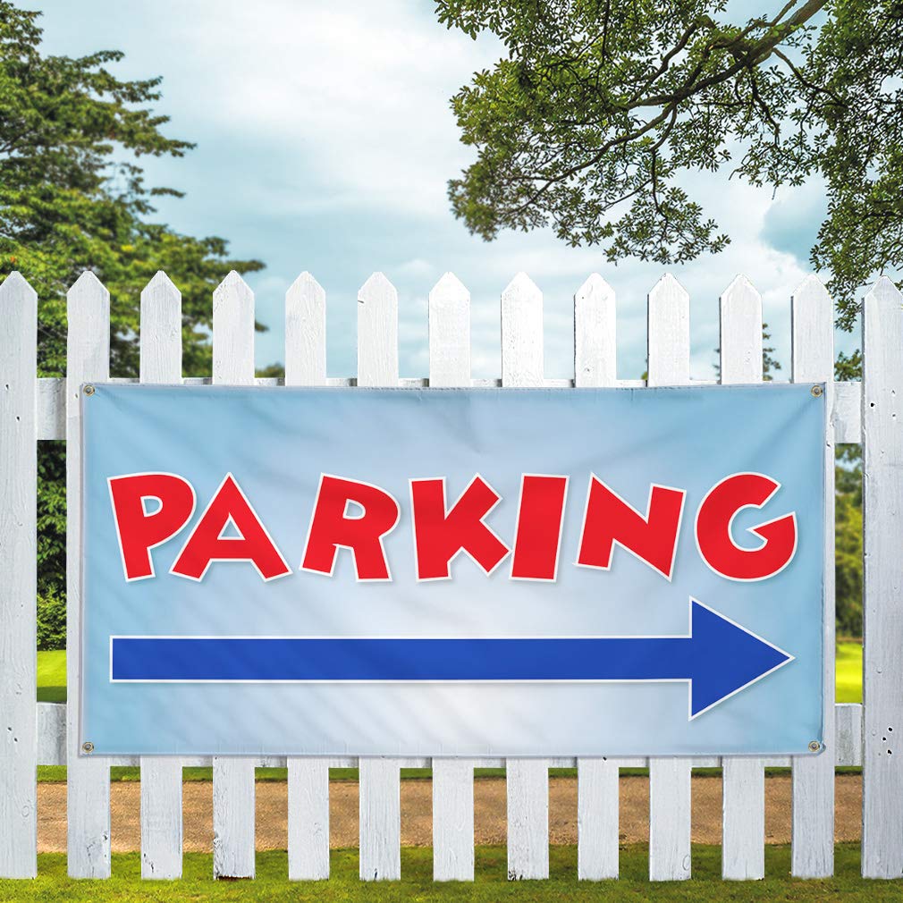Custom Vinyl Banner 48x96 Inches - Weatherproof Outdoor Advertising Sign with 8 Grommets for Business, Parking, Yard & Industrial Use | Durable for All Weather Conditions