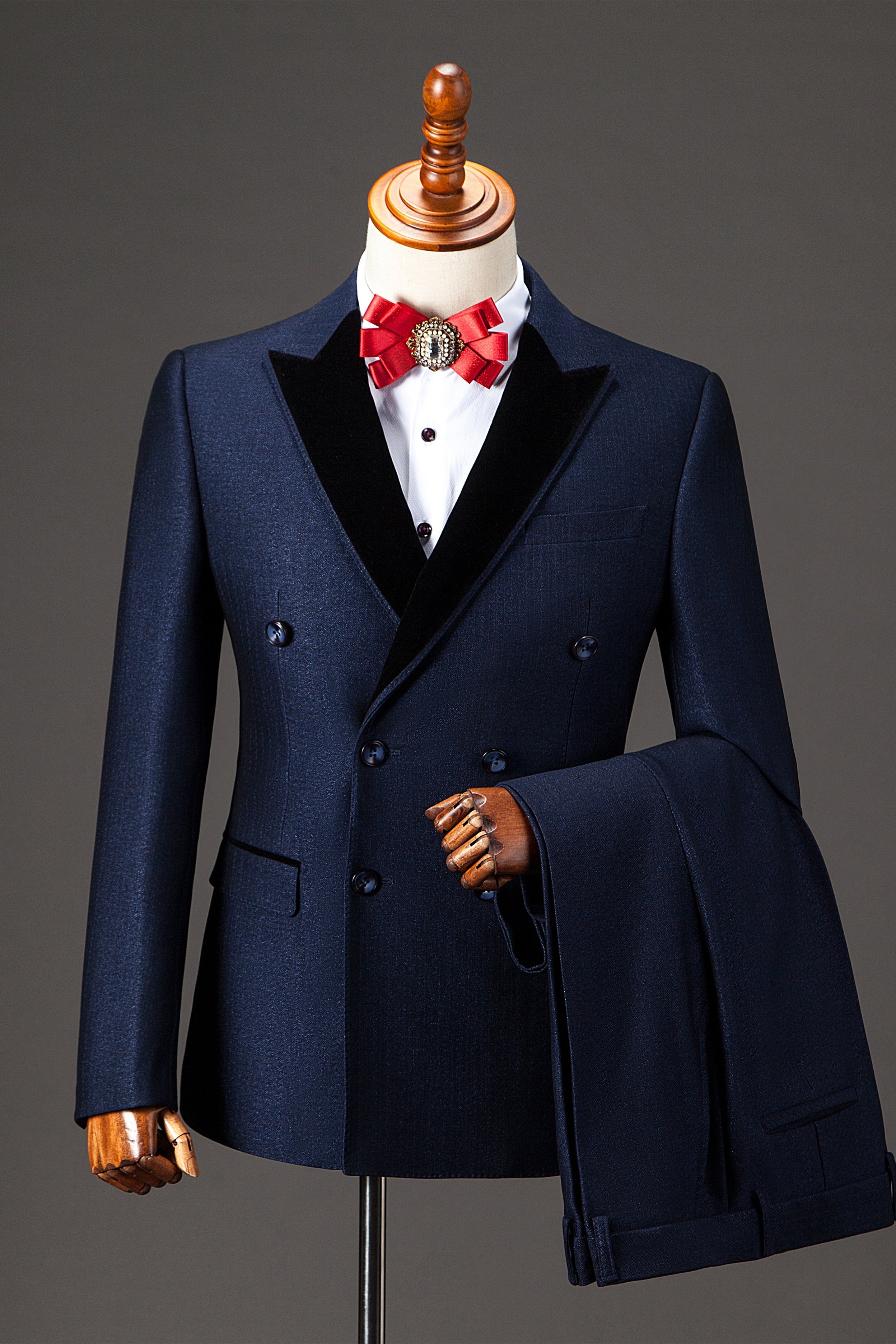 2-Piece Men's Prom Suit Set - Black Peaked Lapel Tuxedo for Formal Events, Weddings & Special Occasions