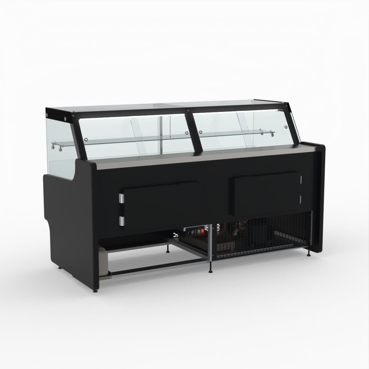 2 Meter AG Deli Showcase Glass Display Case - Perfect for Supermarkets, Delis & Bakeries to Showcase Fresh Food & Pastries