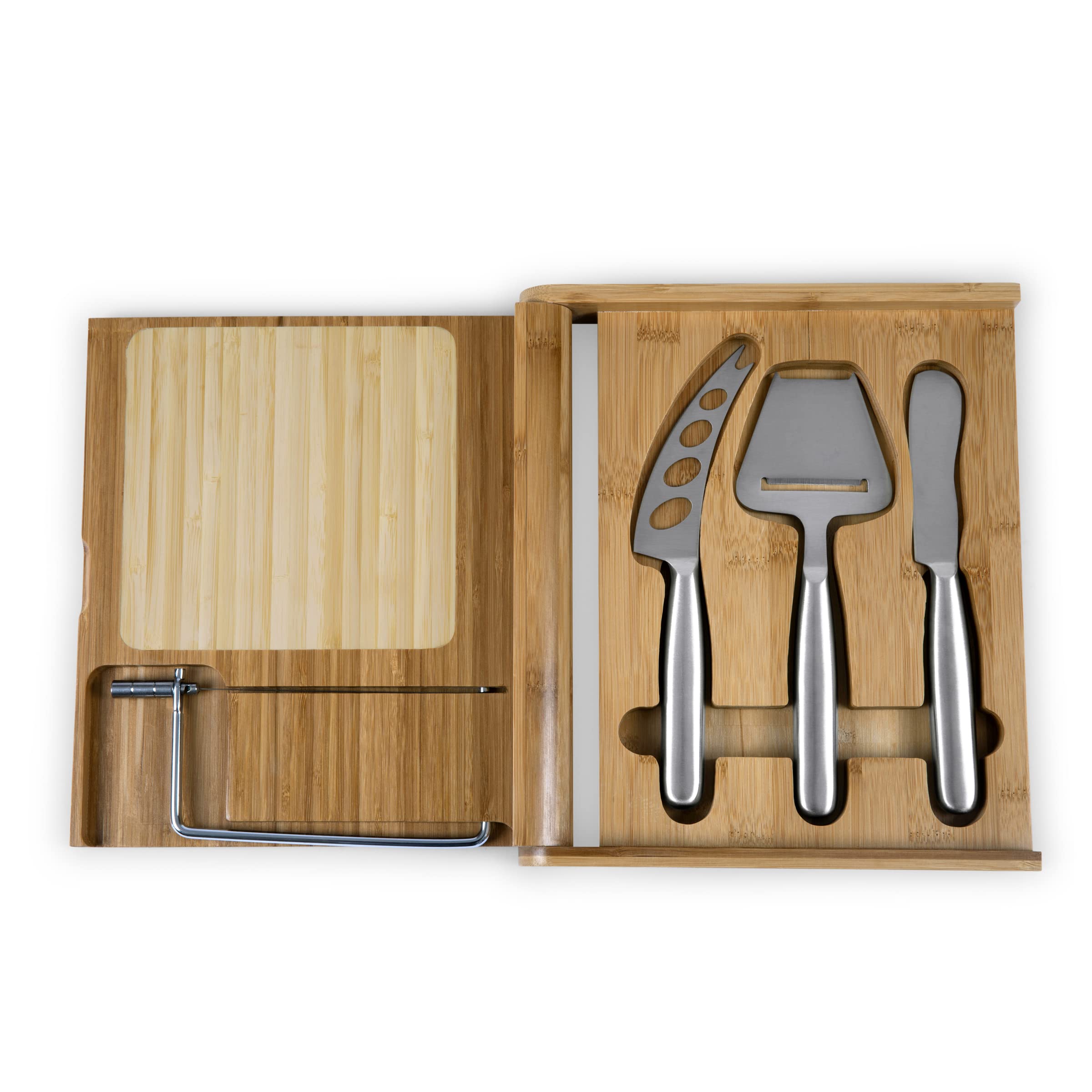 TOSCANA - Picnic Time Brand Soiree Cheese Board Set with Knives - Perfect for Wine Parties, Charcuterie Boards & Outdoor Picnics