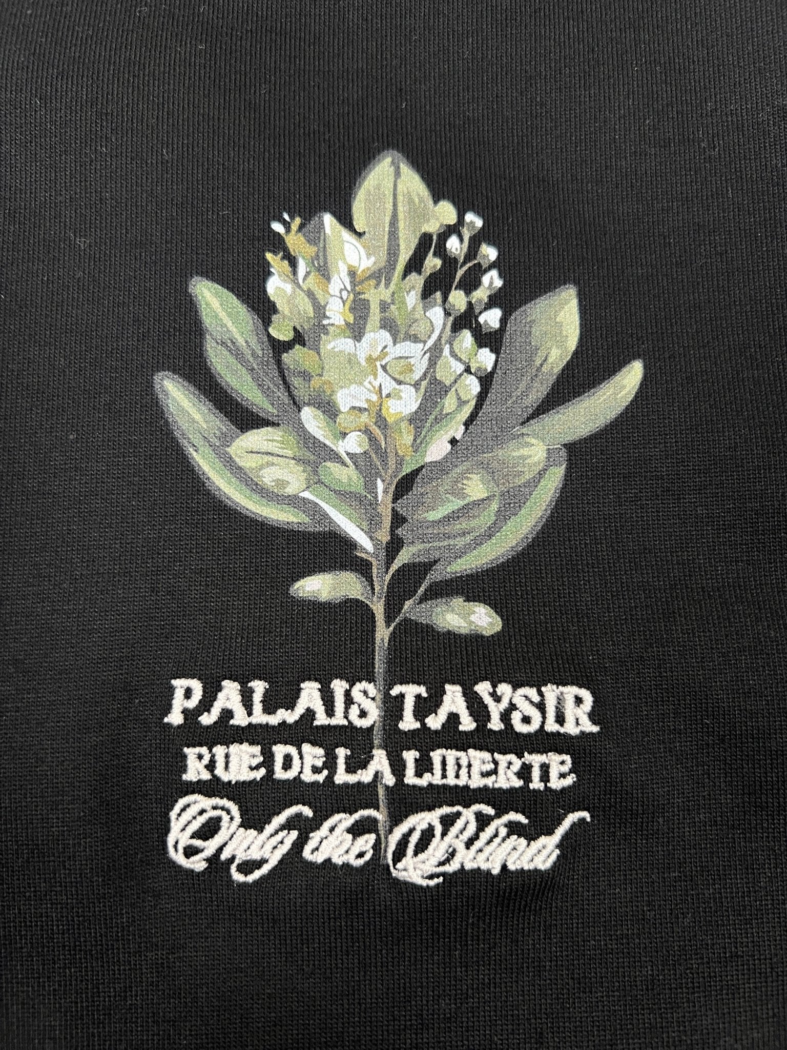 OTB T1472 Botanical Print T-Shirt for Men - Black Cotton Tee with Nature-Inspired Design | Perfect for Casual Wear, Street Style & Outdoor Adventures