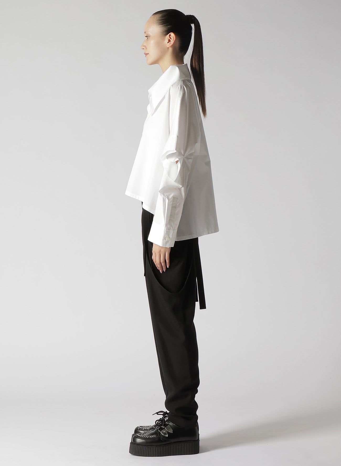 100% Cotton Broad Elbow Slit Shirt for Women - Loose Fit Long Sleeve Blouse - Casual Office Wear & Spring Outfits
