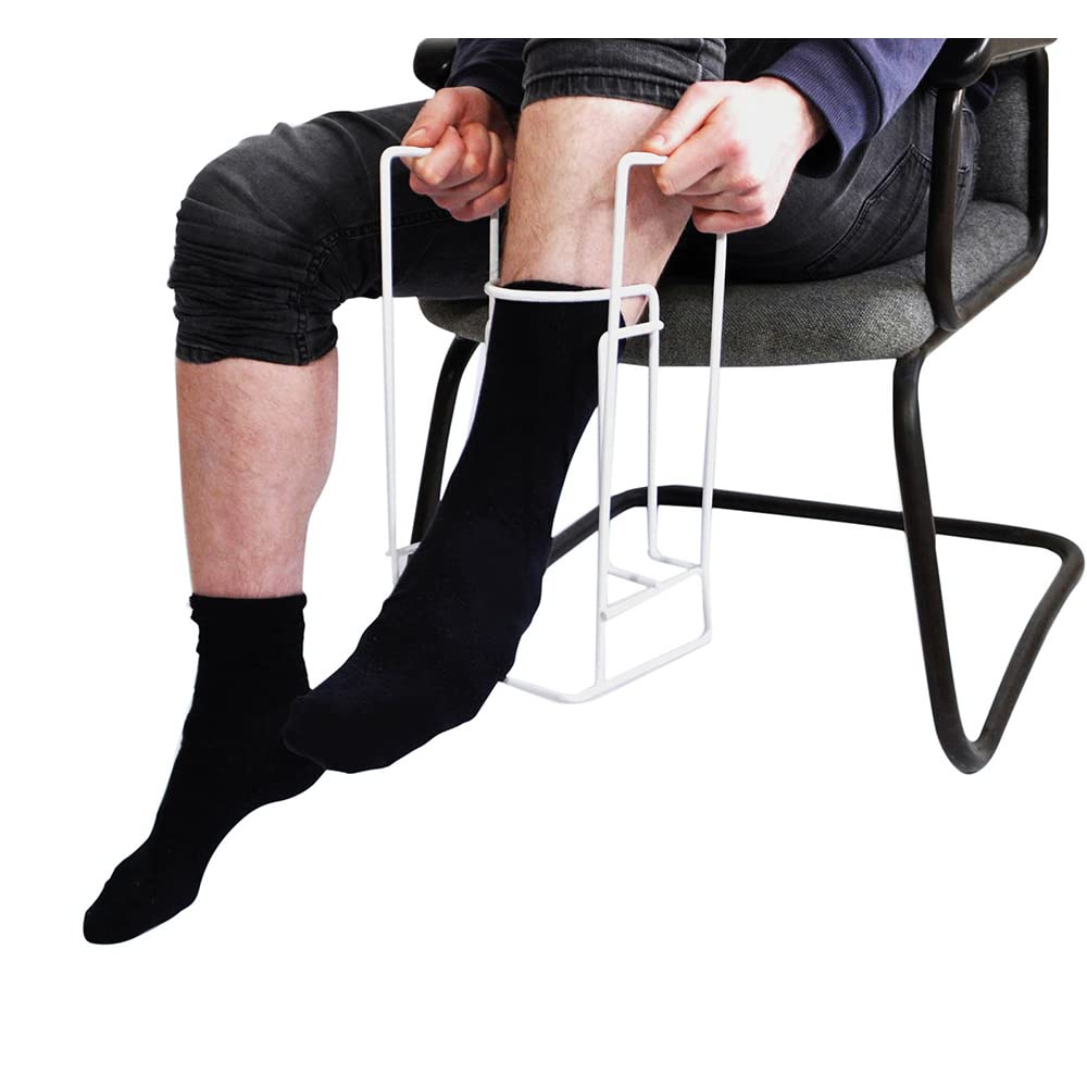 Easy to Use Sock Aid Frame - Dressing Helper for Socks, Stockings & Tights - Minimizes Bending - Perfect for Elderly, Disabled & Post-Surgery Recovery - Ideal for Daily Dressing Assistance