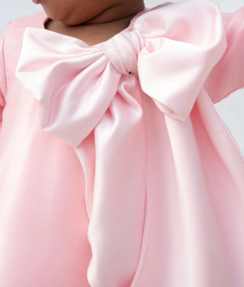 Pre Order: Baby Pink Organza Dress for Girls - Elegant Party Gown for Birthday, Flower Girl, Pageant & Special Occasions