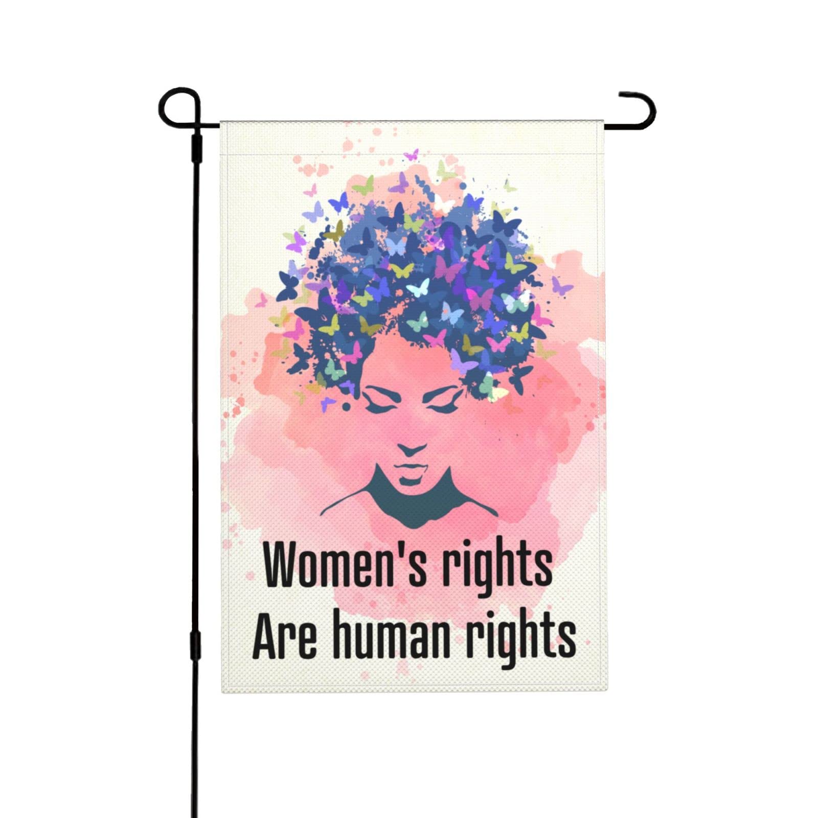 Pro Woman Pro Choice Flag - Double Sided Mind Your Own Uterus Garden Banner - 12x18 Inch Outdoor Yard Decoration for Feminist Support & Political Activism
