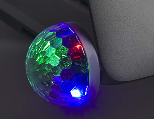 Portable Mini USB RGB Party Light with Music Sync - Compact Travel Night Light for Bedroom, Camping & DJ Events - Perfect for iPhone, Android & USB Devices - Ideal for Home Decor, Outdoor Adventures & Nighttime Entertainment
