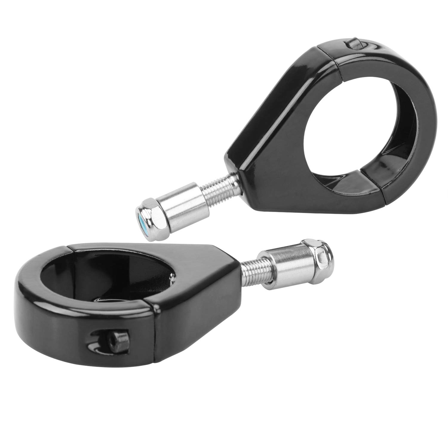 Harley Softail Dyna Fork Turn Signal Mount - Black 41mm for FXDWG & Super Wide Glide - Easy Installation
