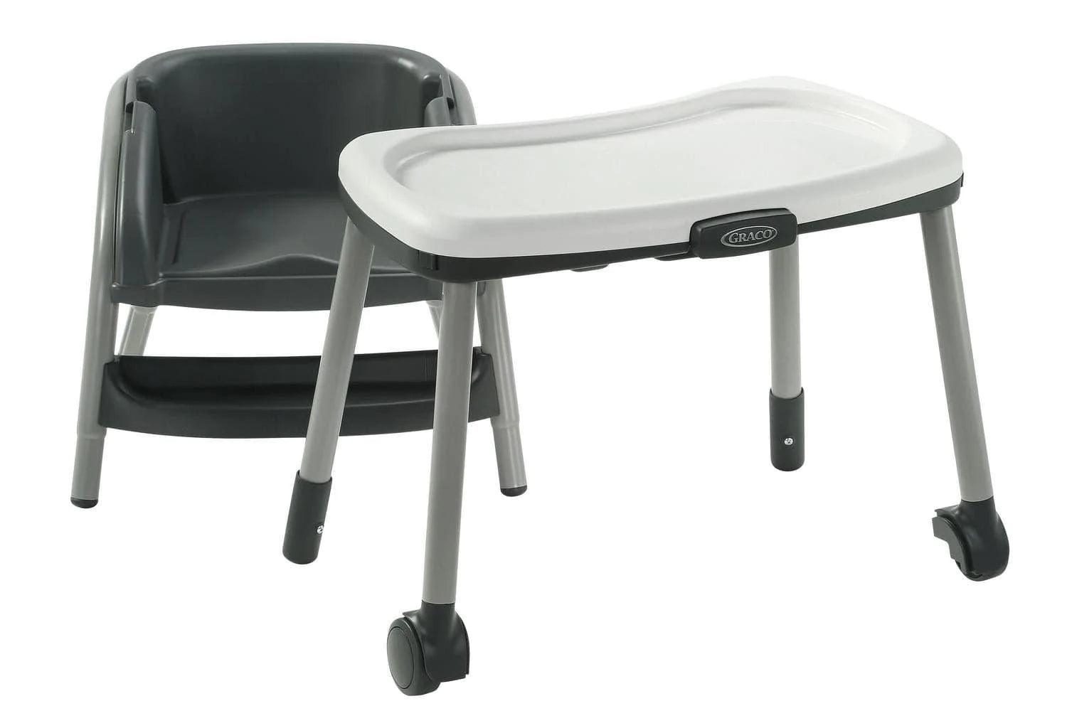 Graco Table2Table 6-in-1 Convertible High Chair - Adjustable Baby Feeding Seat with Removable Tray (Asteroid Gray) | Perfect for Infants & Toddlers at Home or Restaurant Dining