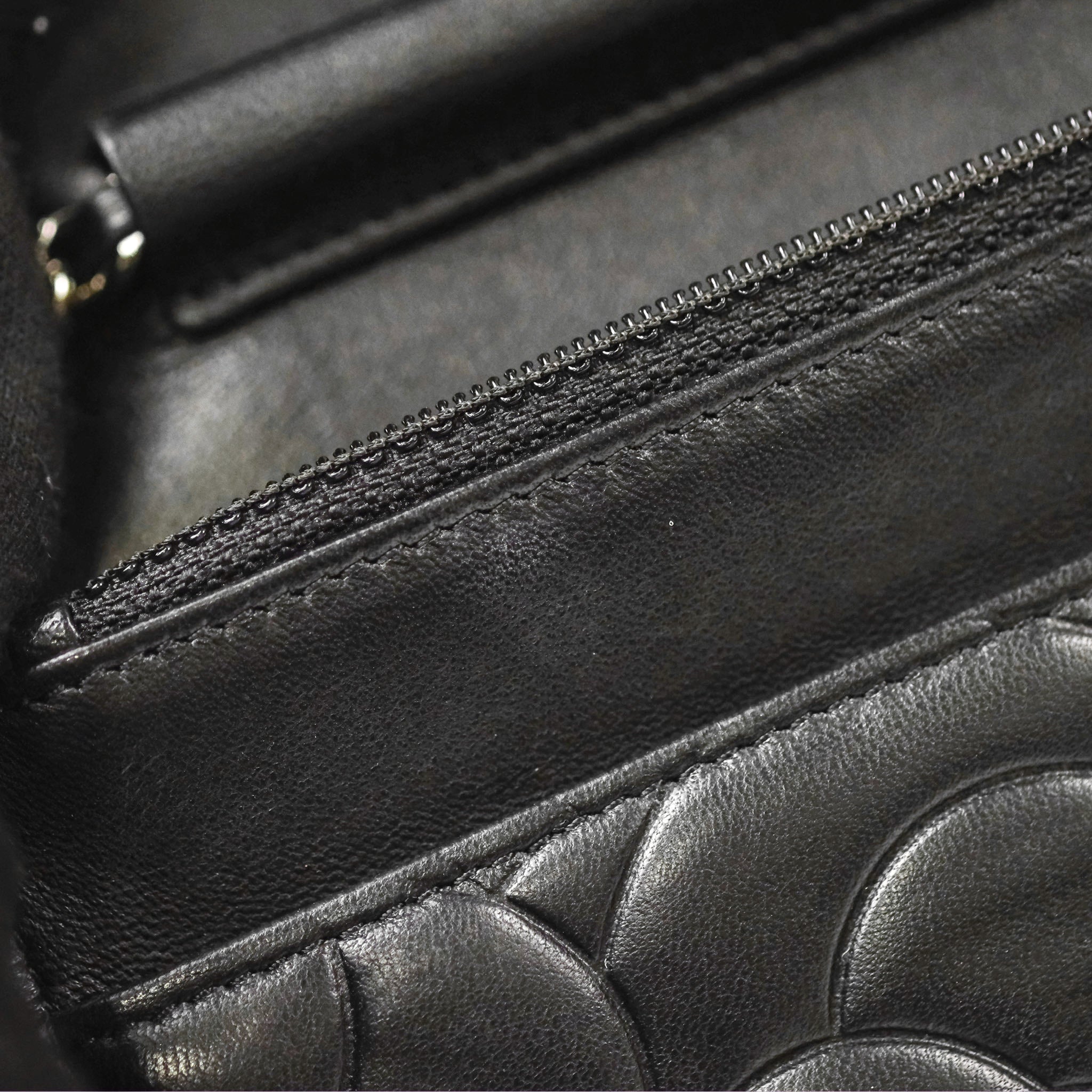 Chanel Camellia Embossed Wallet on Chain WOC Black Lambskin Leather with Silver Hardware - Perfect for Evening Events & Luxury Fashion Accessories